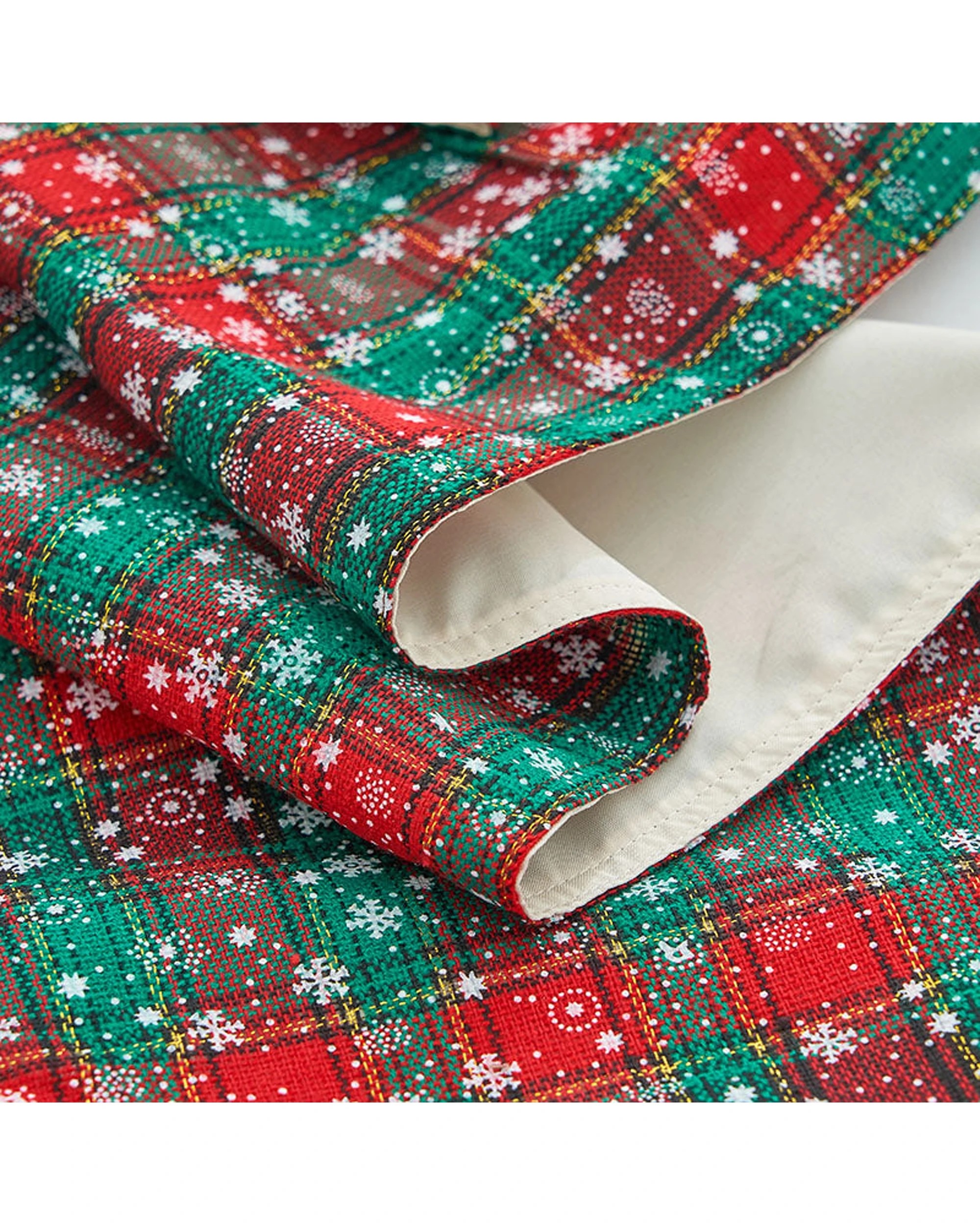 3 Cotton More Christmas Pattern Polyester Dining Table Runner 220x30cm - Green, 3 of 4