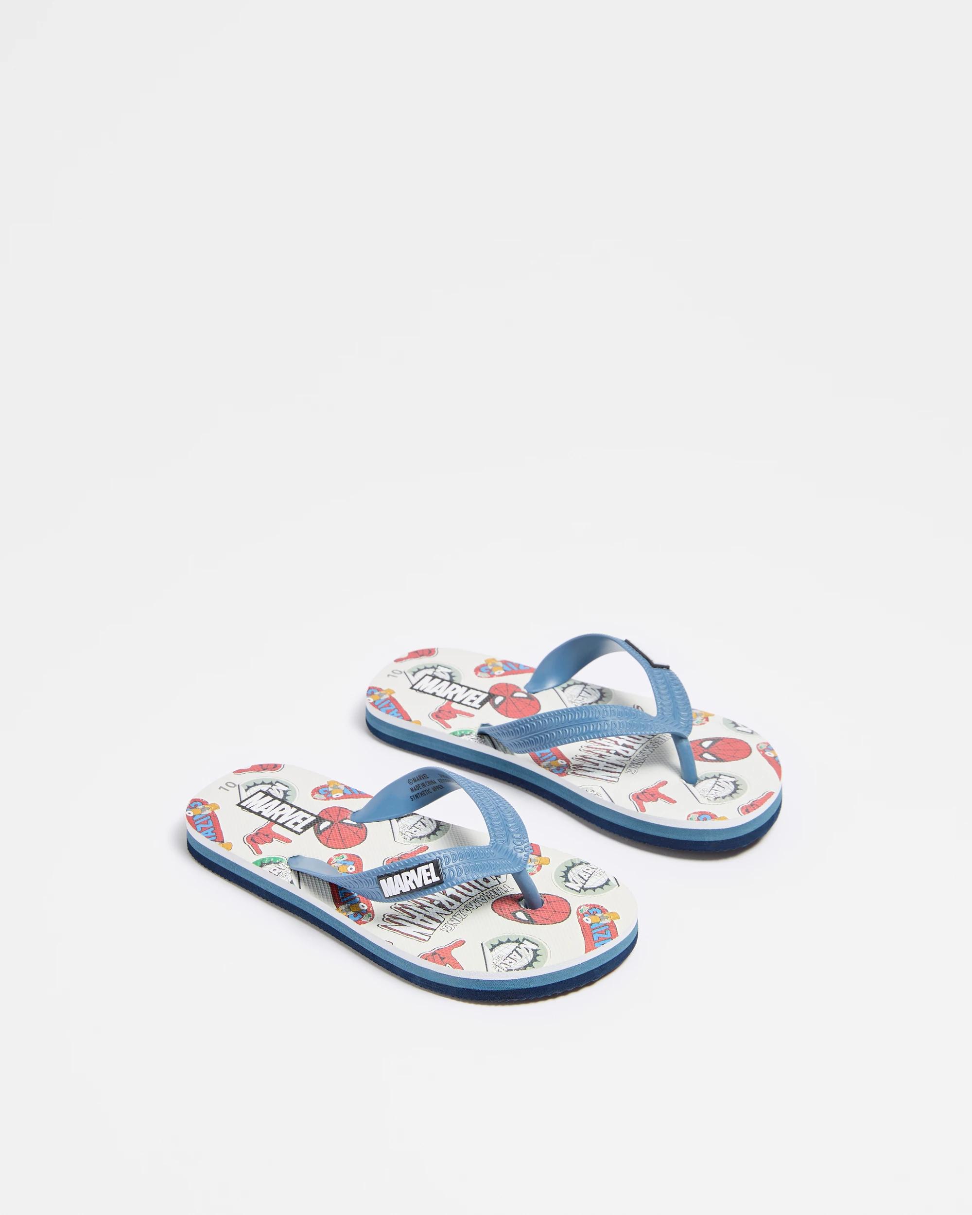 3 Disney Boys Junior Spider-Man Thongs BLUE, 3 of 3