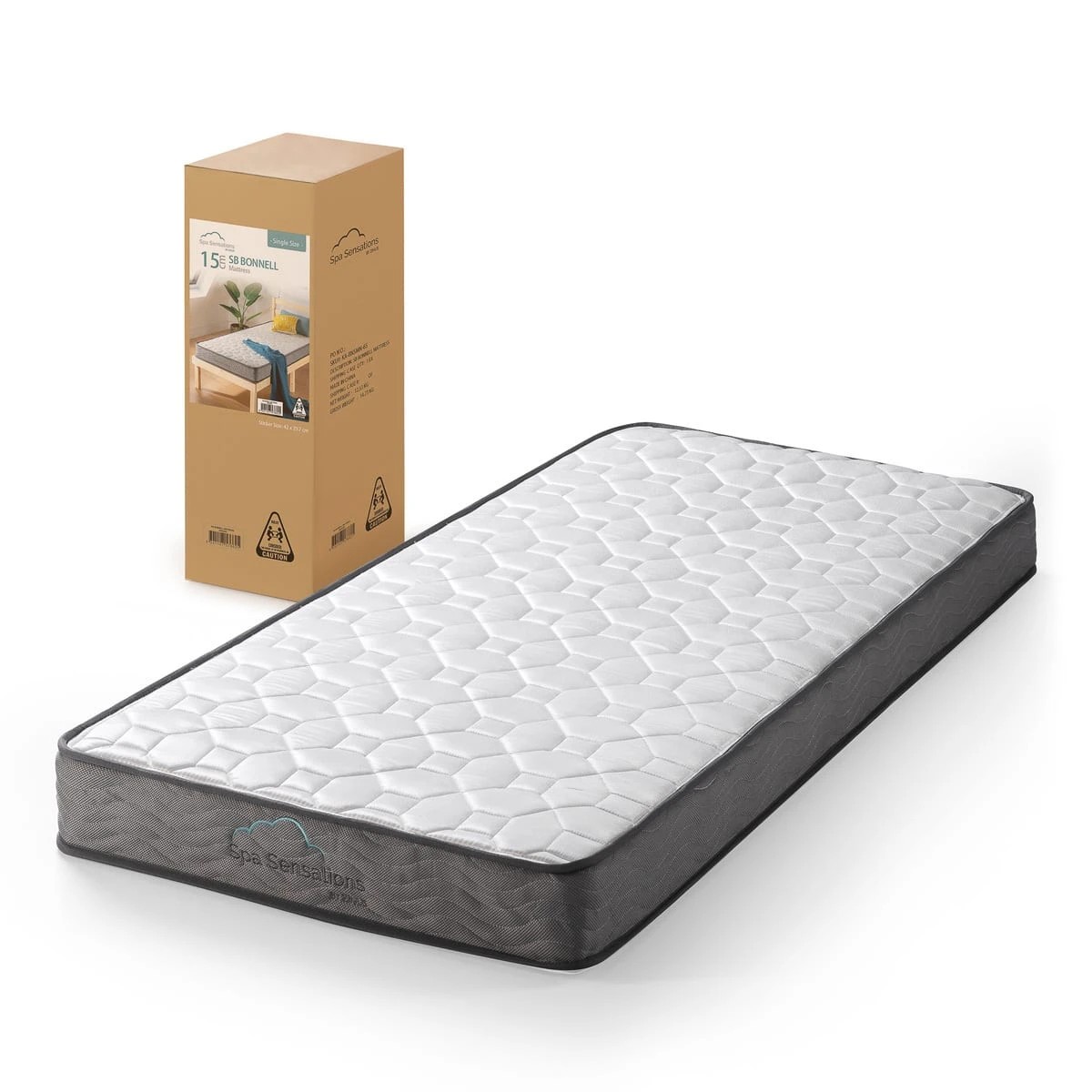 8 15cm Single Bed Bonnell Mattress, 8 of 9