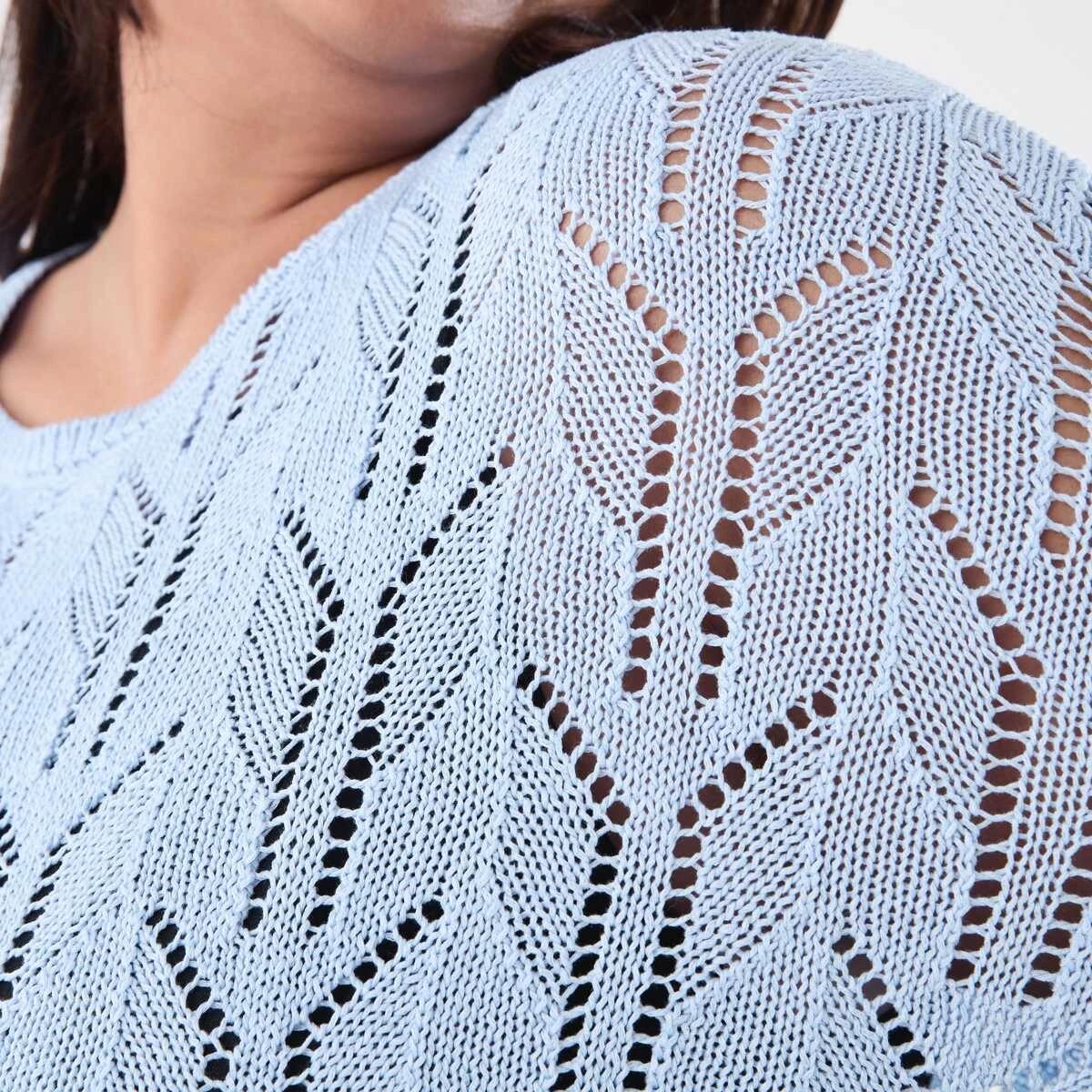 5 Curve Crochet Batwing Jumper BRUNI BLUE, 5 of 5