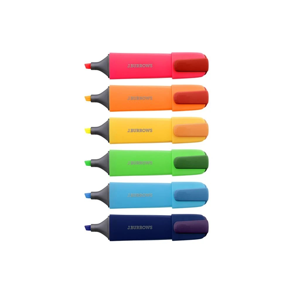 2 J.Burrows Chisel Highlighters Assorted 6 Pack, 2 of 5
