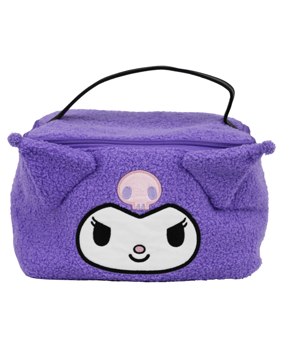 Hello Kitty and Friends Kuromi Fluffy Cosmetic Train Case - Purple