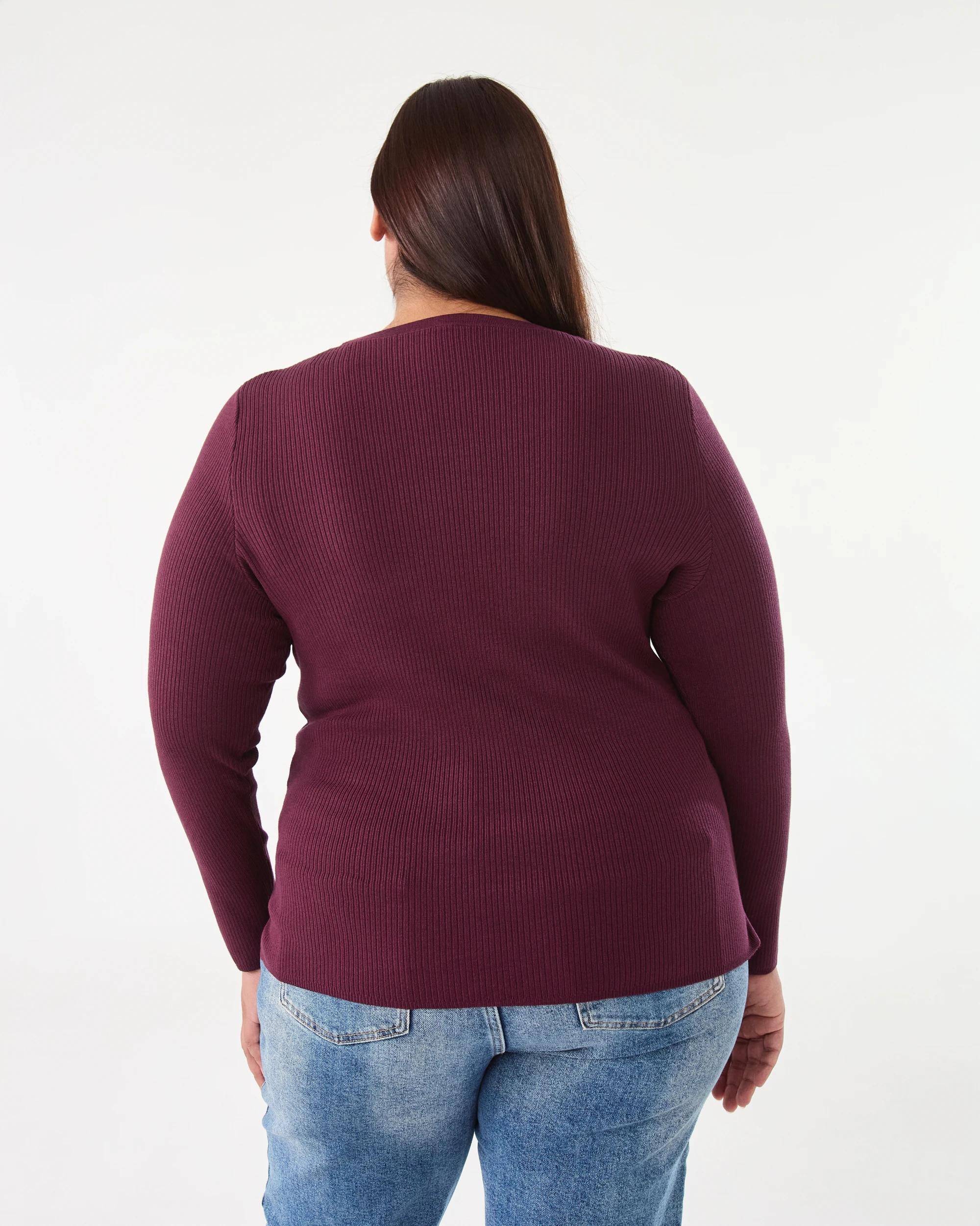 3 Curve Long Sleeve Scoop Neck Top Red Royale, 3 of 6