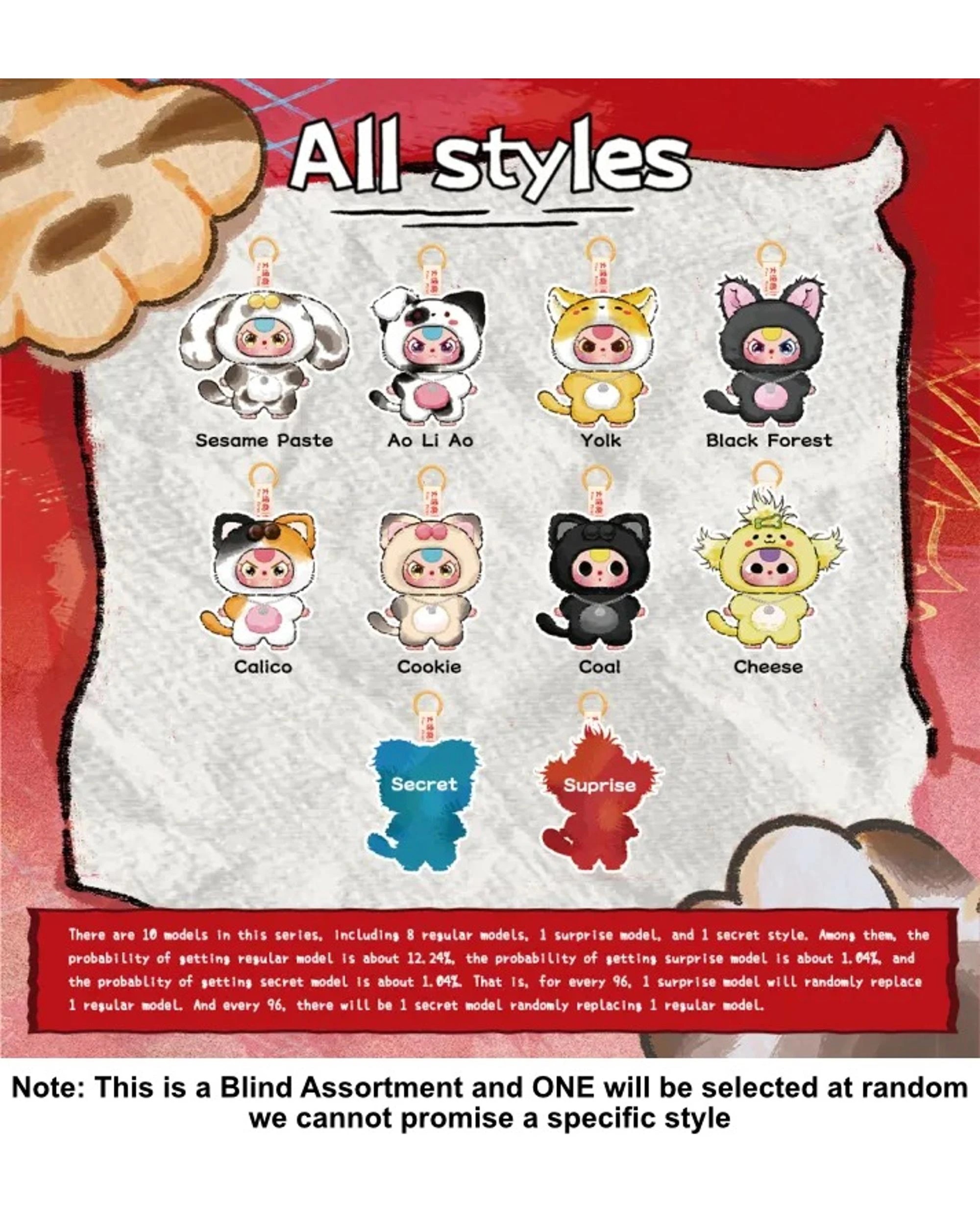 2 Baby Three: Cat and Dog Plush Blind Box, 2 of 8