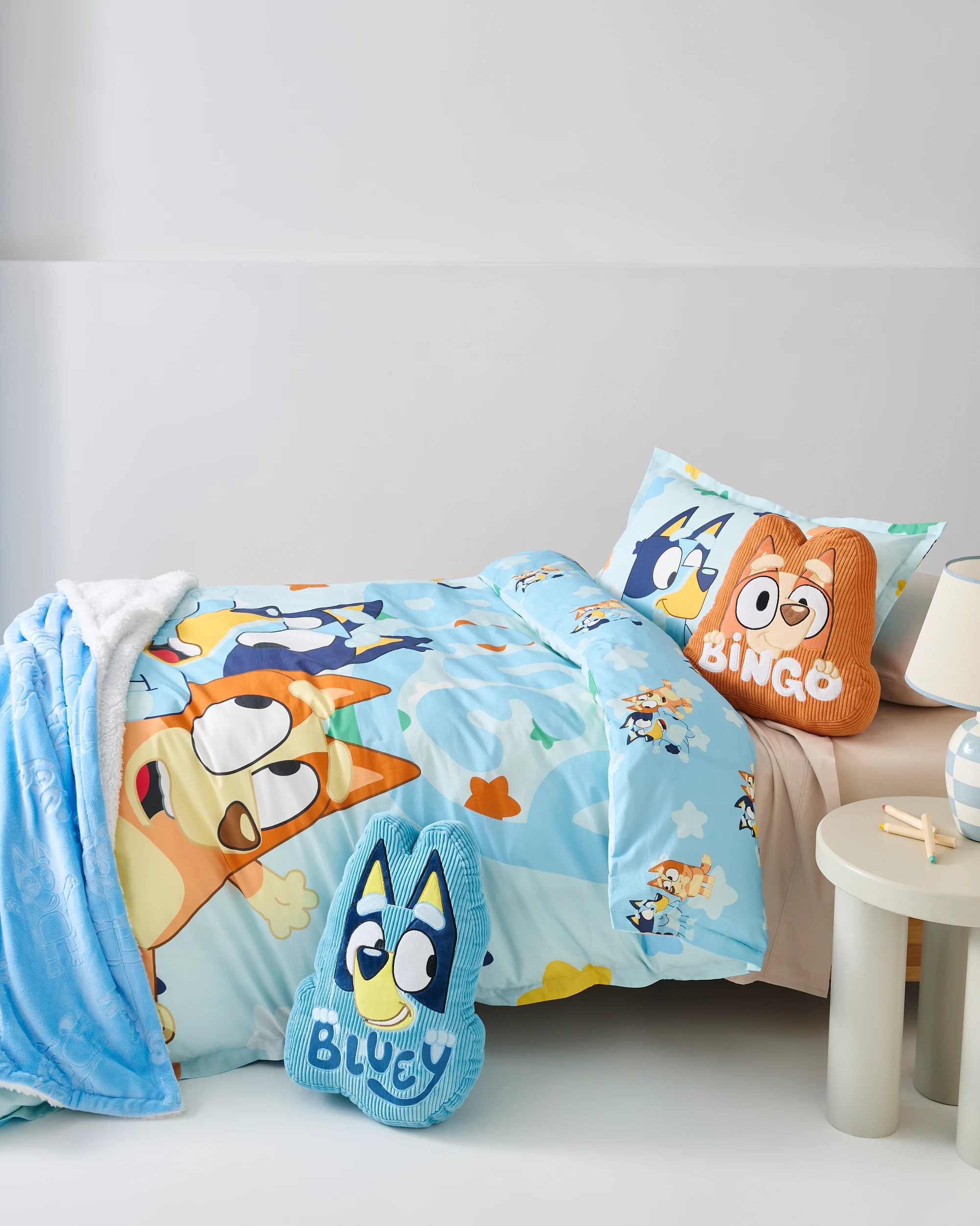 4 Bluey & Bingo Cotton Quilt Cover Set - Single Bed - Blue, 4 of 10