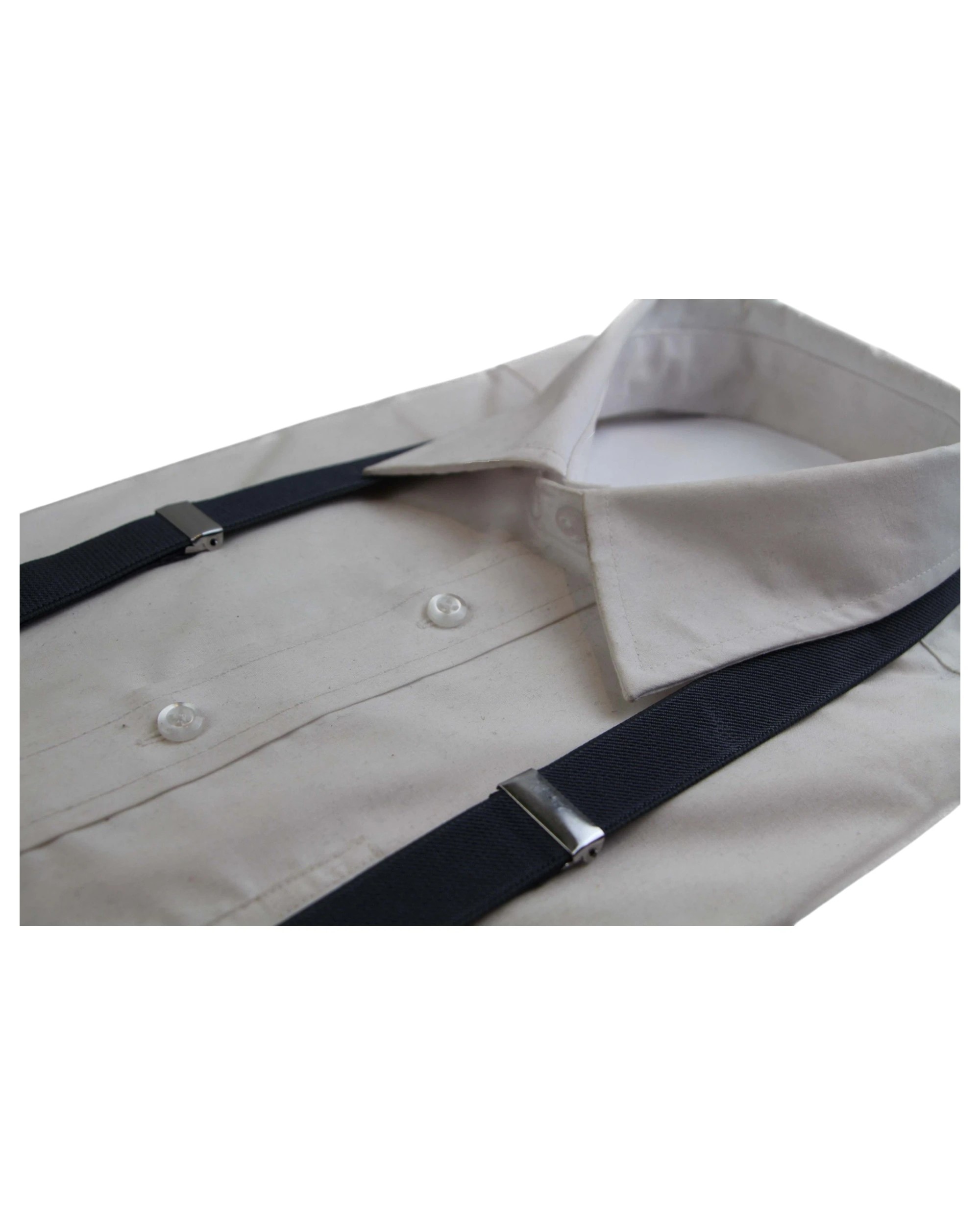 3 Zasel Mens Adjustable 100cm Gunmetal Suspenders - Silver, 3 of 3