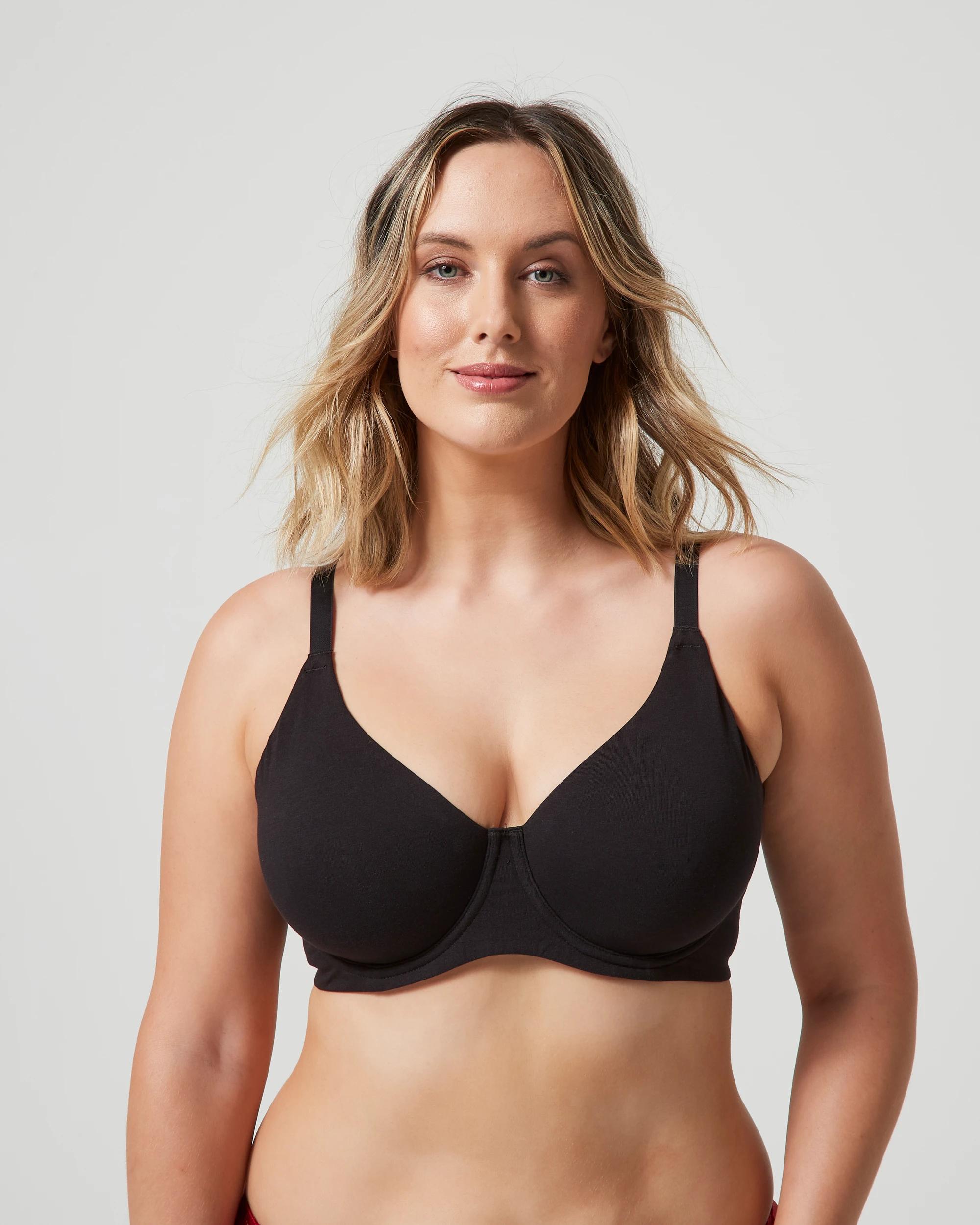 4 Target Woman Australian Cotton Blend Fuller Figure Pippa Soft Cup Bra BLACK, 4 of 8