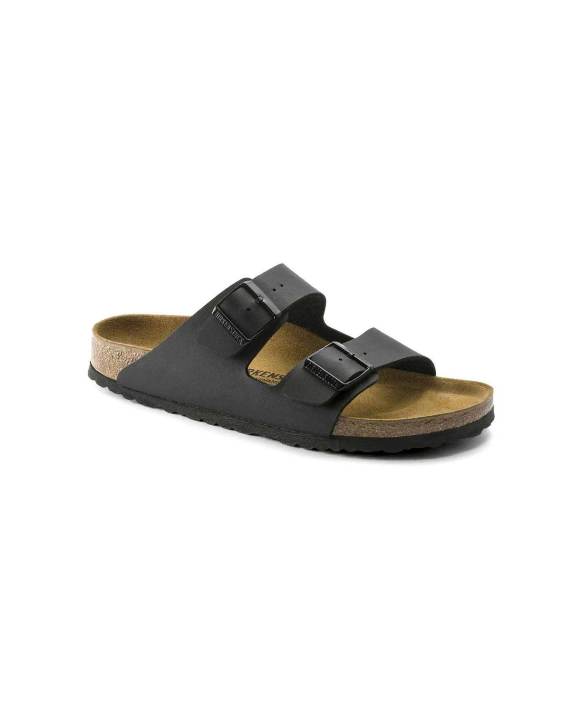2 Birkenstock Arizona Birko-Flor Sandals Narrow Width BLACK, 2 of 5
