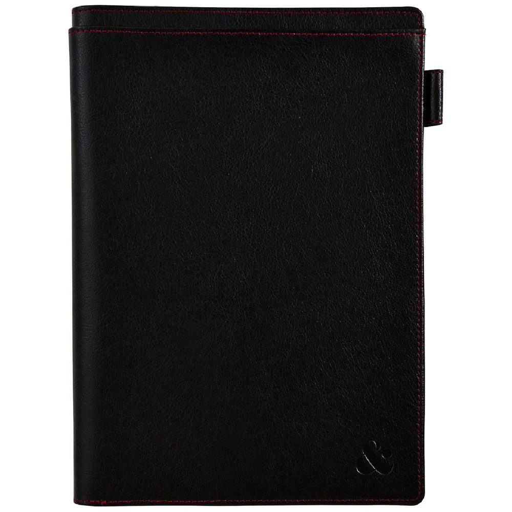 1 Otto B5 Leather Book Cover with Refill 128 Pages Black, 1 of 5