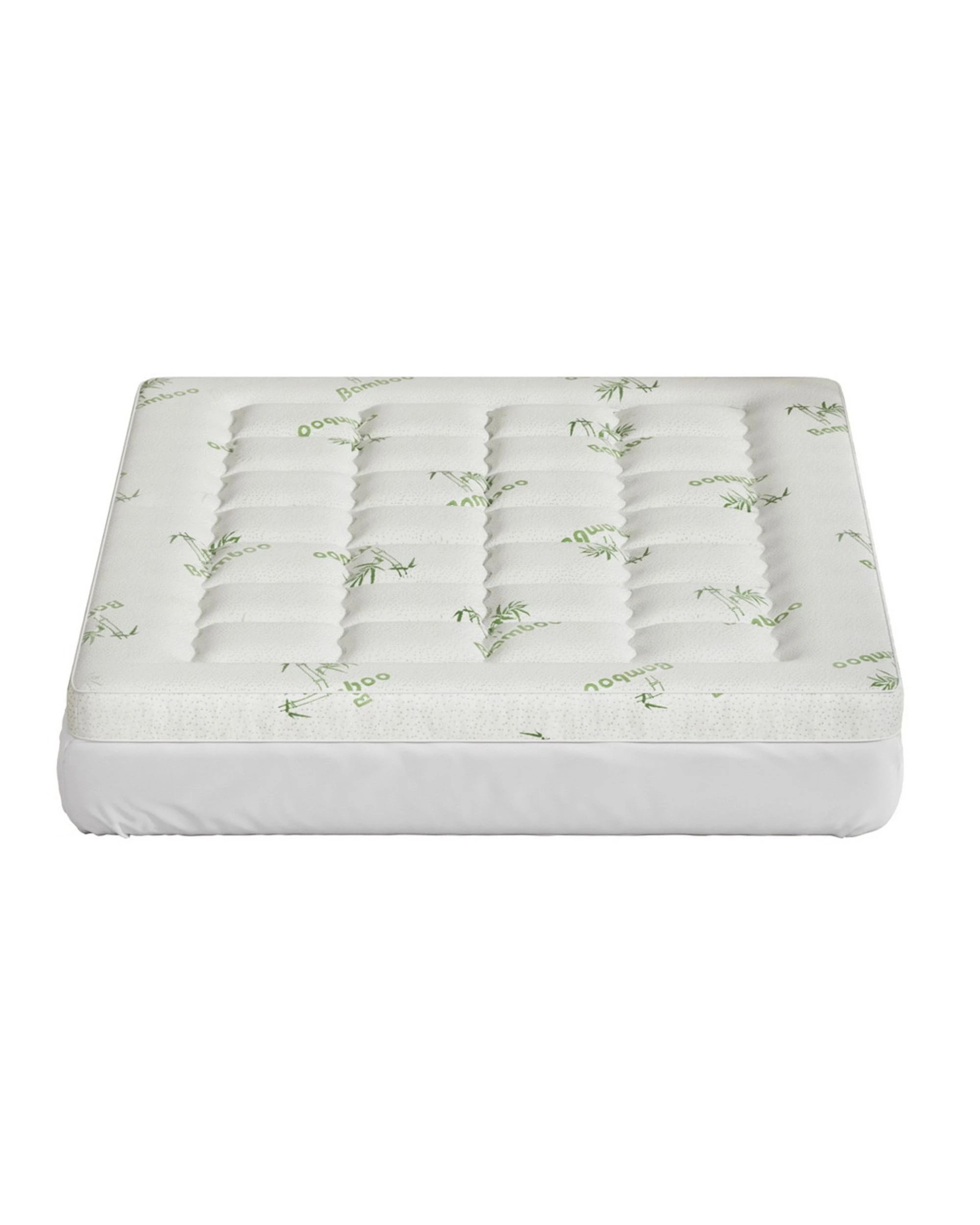 3 Giselle Bedding Mattress Topper Pillowtop Bamboo 7.5cm King Single
 - White, 3 of 5