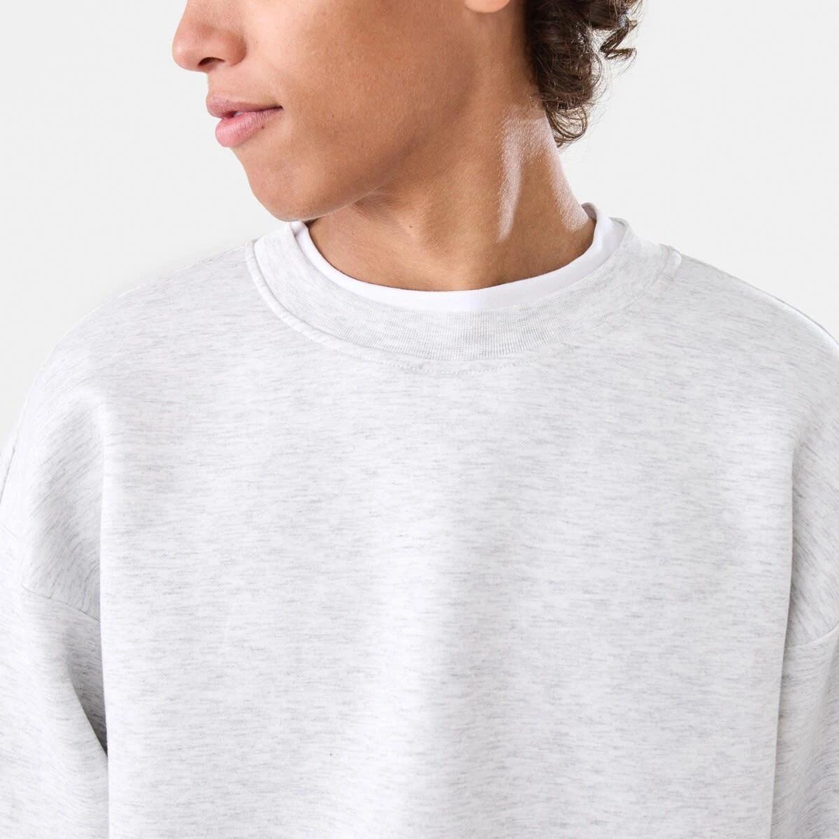 6 Scuba Oversized Crew Neck Sweatshirt WHITE MARLE, 6 of 6