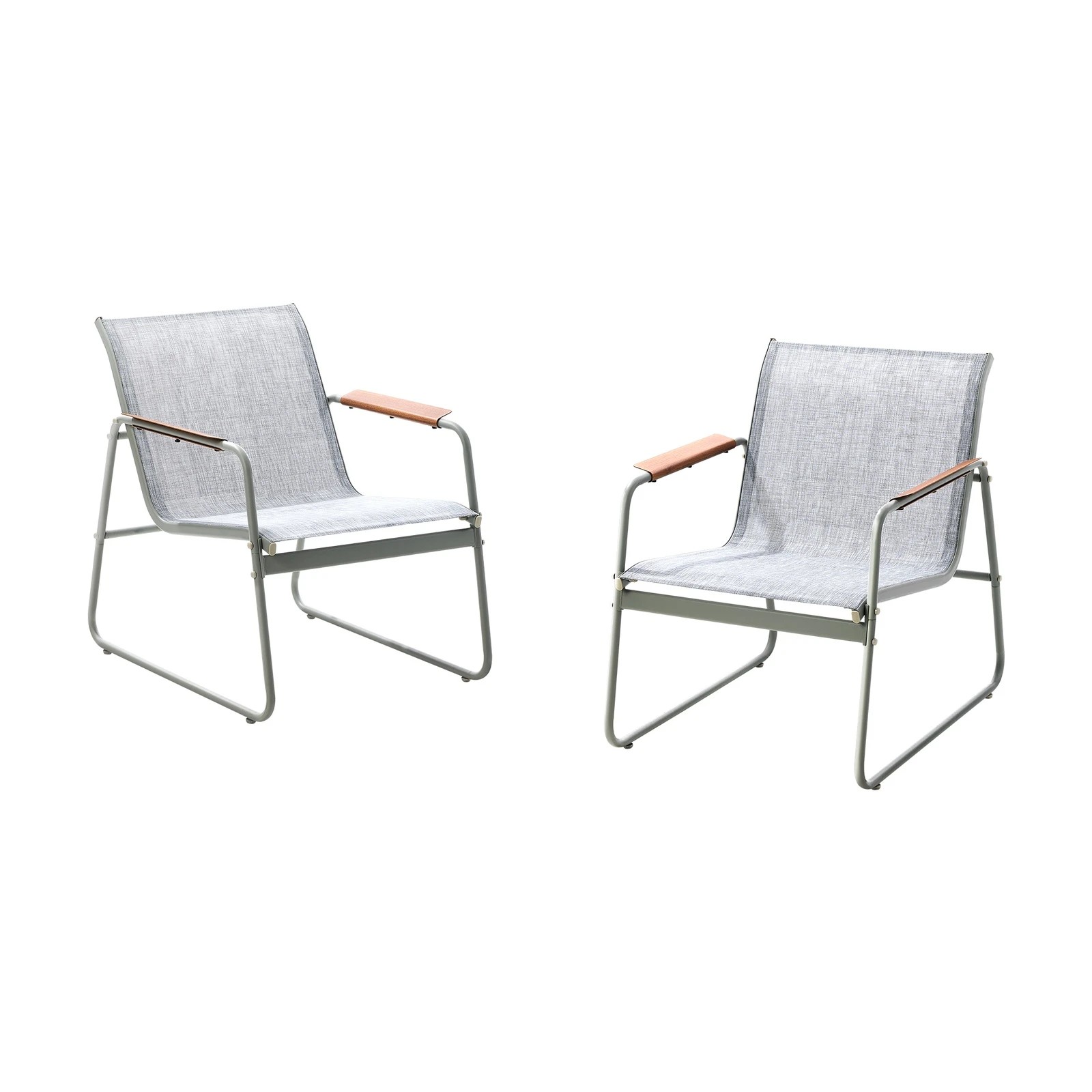 1 Livsip 2PCS Outdoor Armchair Patio Chairs Textilene Garden Furniture - Multi, 1 of 9