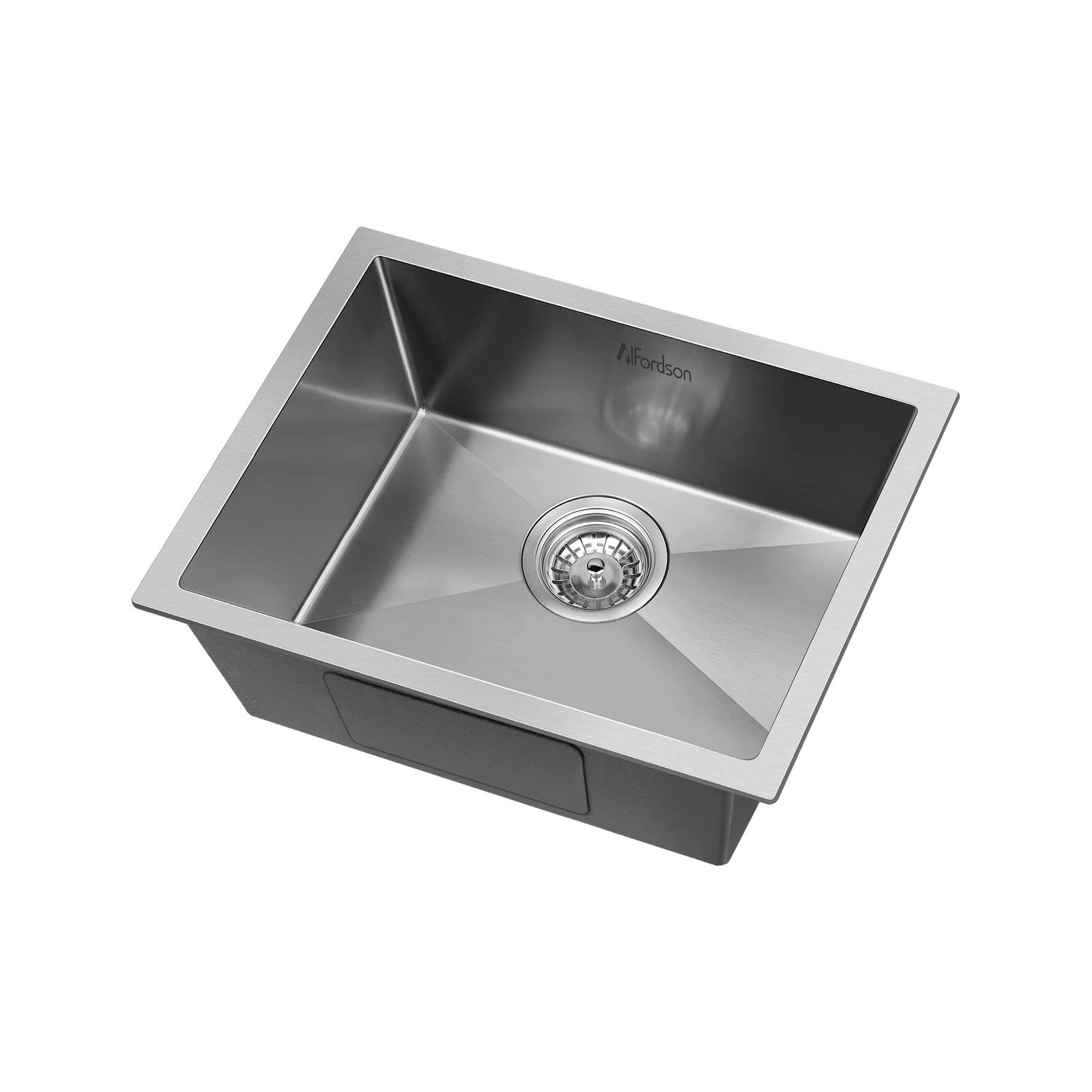 1 Alfordson Kitchen Sink 60x45cm Stainless Steel Basin Single Bowl - Silver, 1 of 8