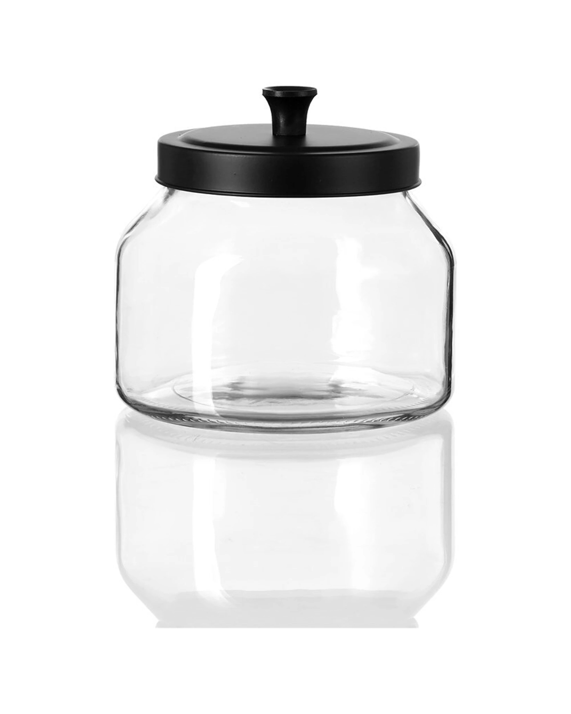3 Lemon And Lime 1.6l Cosmo Glass Jar Food/storage Container/canister Kitchen/home
 - Black, 3 of 3