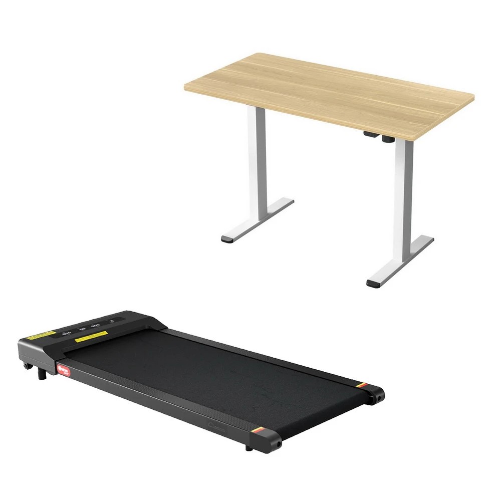 1 Artiss Electric Treadmill with 120cm Automatic Standing Desk Walking Pad 400mm - Multi, 1 of 5