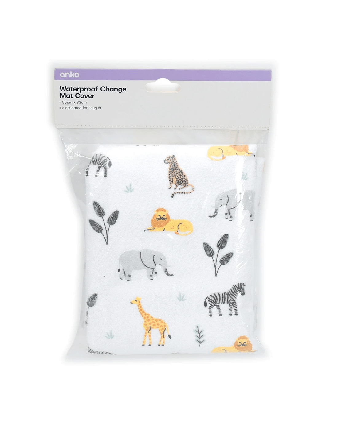 6 Waterproof Change Mat Cover - Safari, 6 of 6