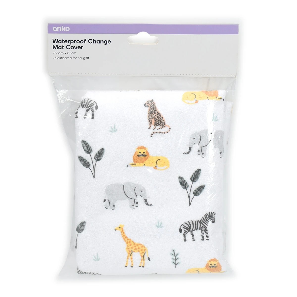 6 Waterproof Change Mat Cover - Safari, 6 of 6