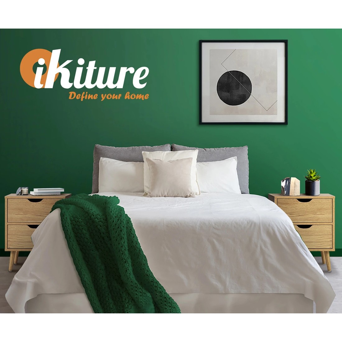 5 Oikiture Bedside Tables 2 Drawers Side Table Nightstand Storage
 - Natural, 5 of 10