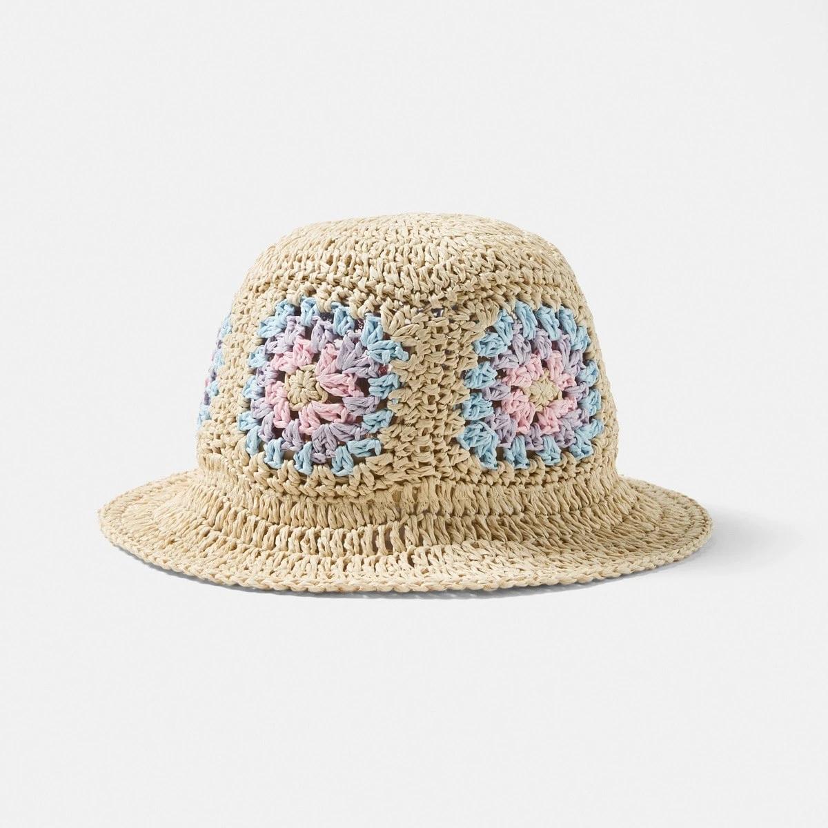 1 Crochet Straw Hat STRAW, 1 of 2