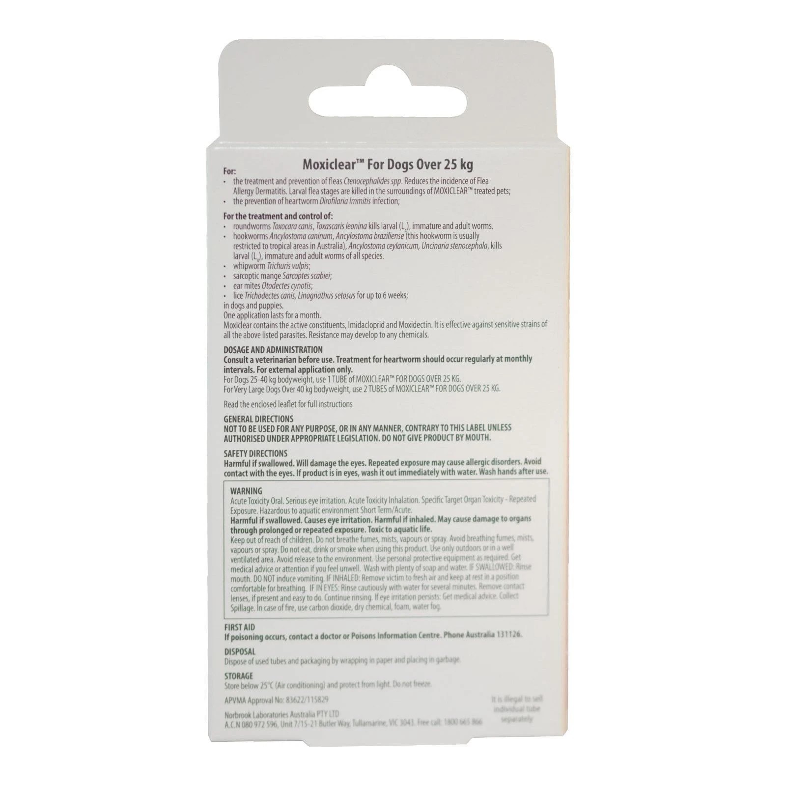 2 Moxiclear Fleas & Worms Treatment for Dogs Over 25kg Pink 3 Pack, 2 of 2