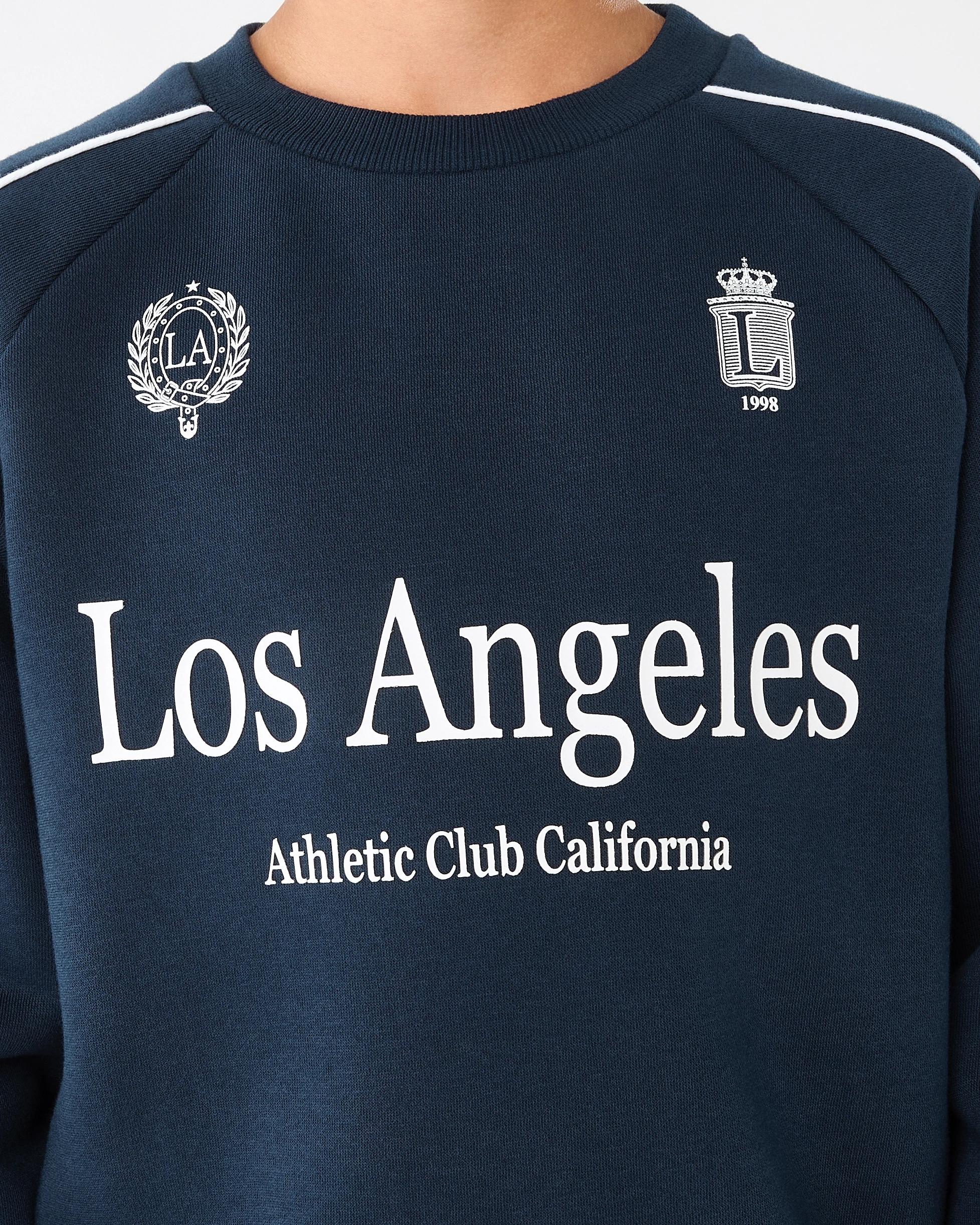 5 Oversized Pipe Detail Crew Neck Sweatshirt Nvy Varsit, 5 of 7