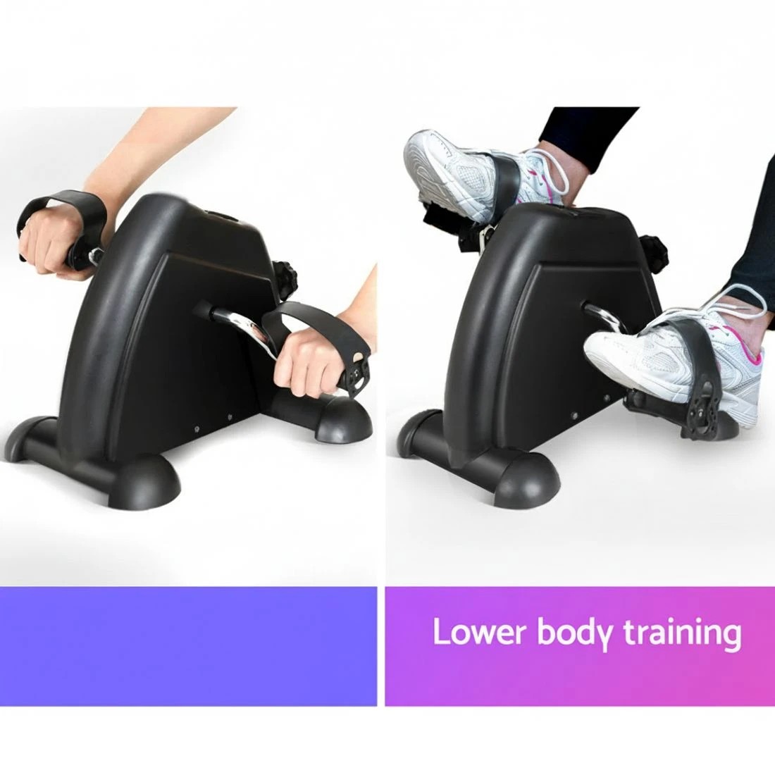 4 Everfit Pedal Exerciser Mini Exercise Bike Cross Trainer Under Desk Bike - Black, 4 of 6