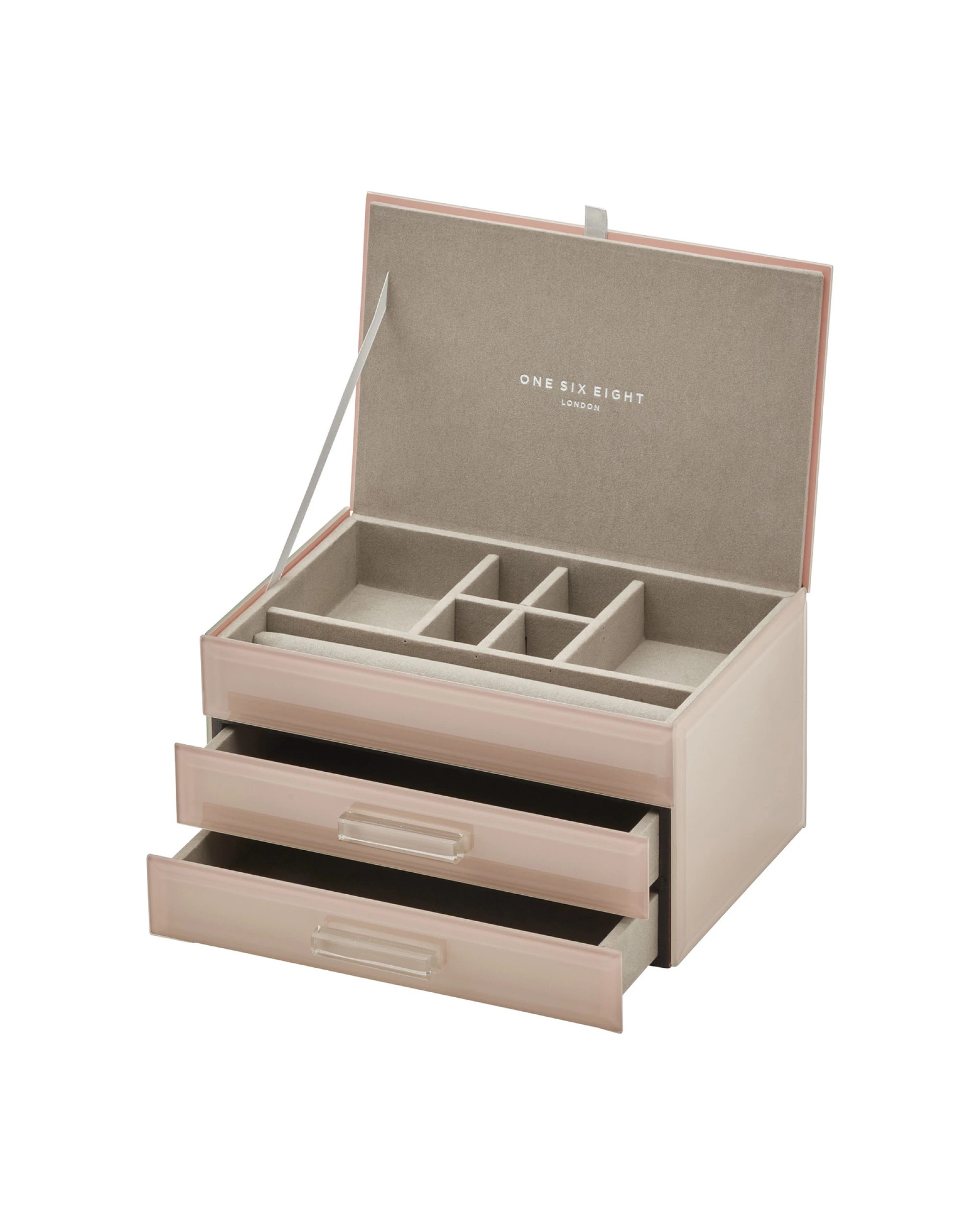 1 One Six Eight London Gabriella Jewellery Box - Blush - M - Pink, 1 of 6