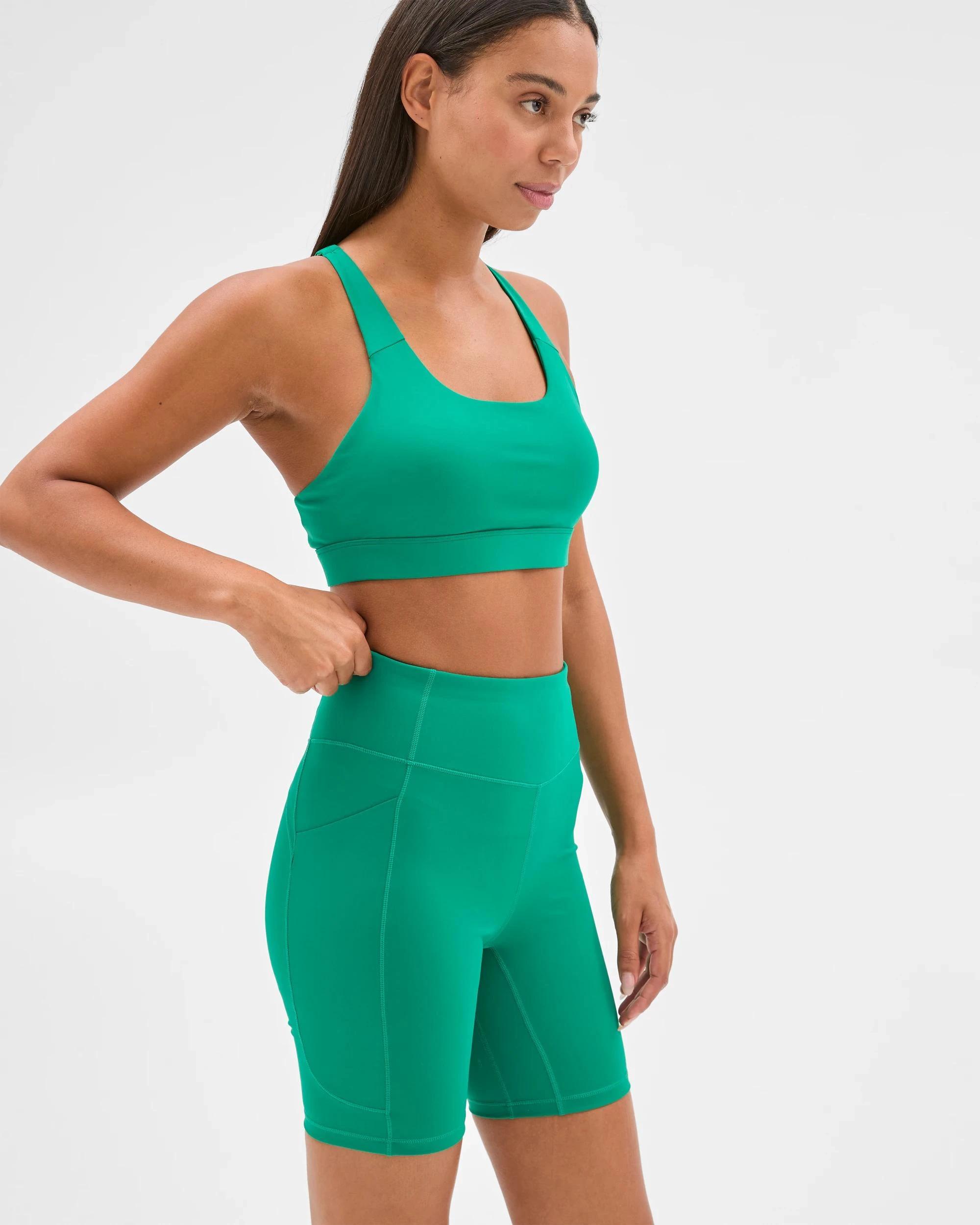 3 Target Active Infinity Sculpt High Rise Bike Shorts PEA GREEN, 3 of 5