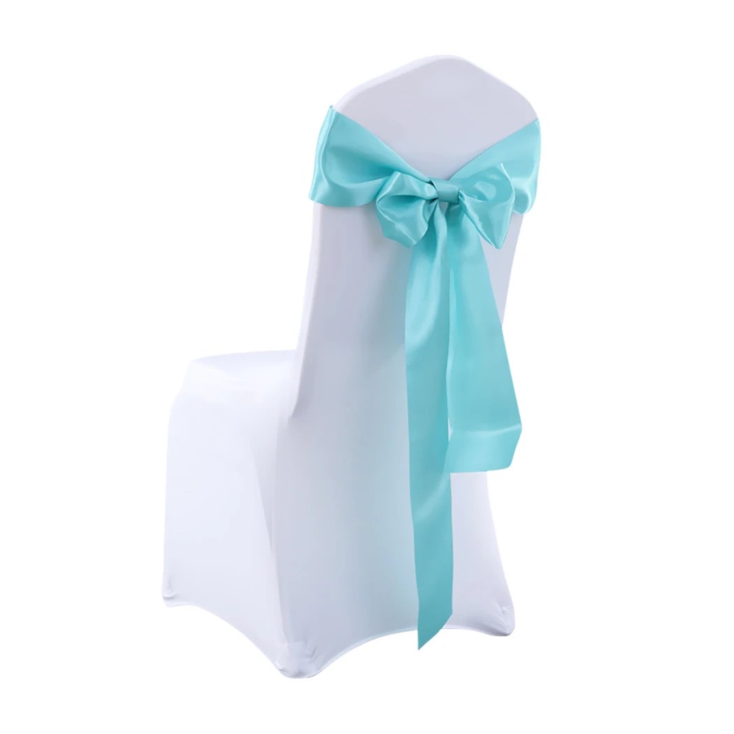 2 Traderight 50 Pcs Satin Chair Sashes - Blue, 2 of 7