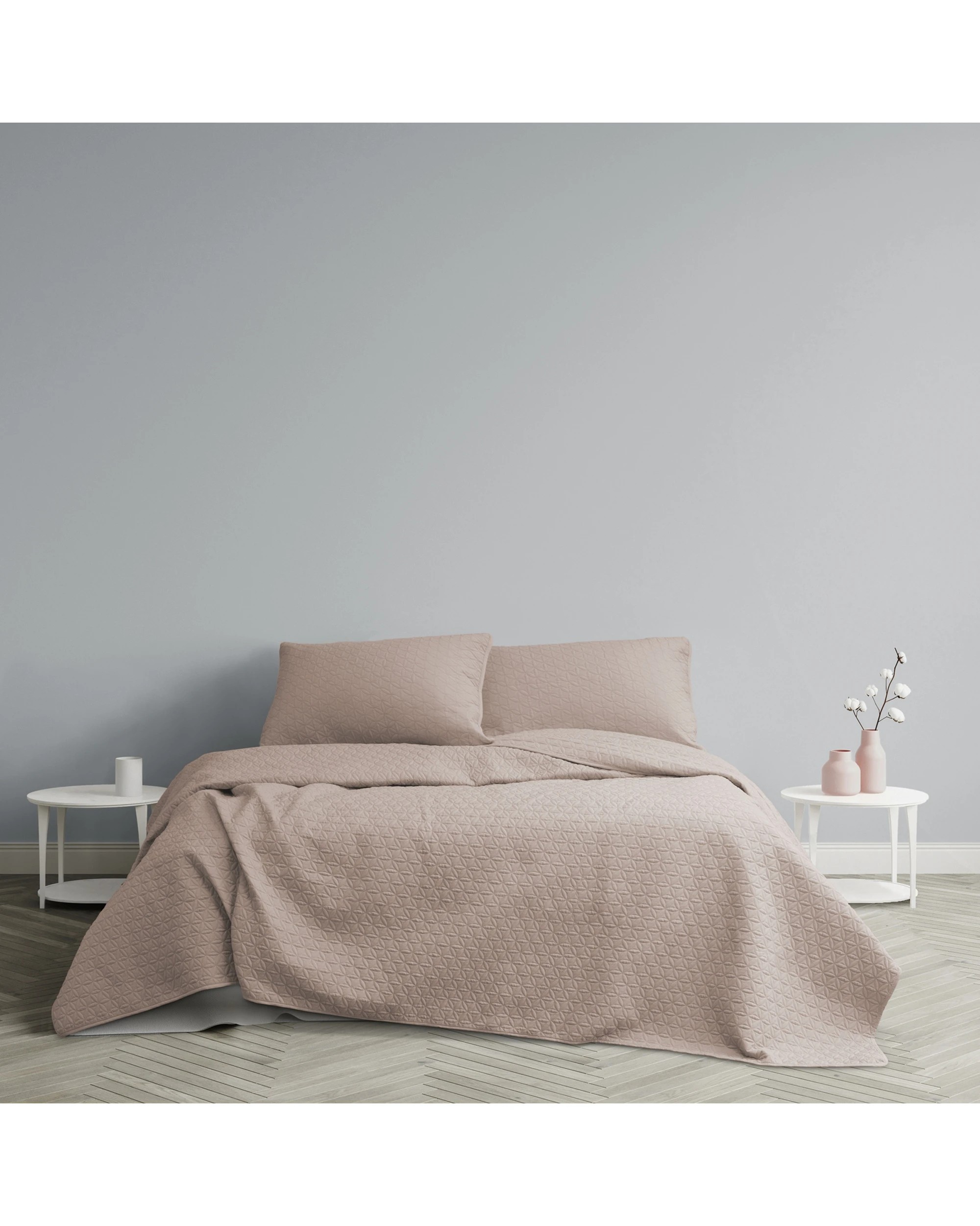 1 Ardor Boudoir Queen/King Coverlet Set Chloe Quilted Powder - Pink, 1 of 1