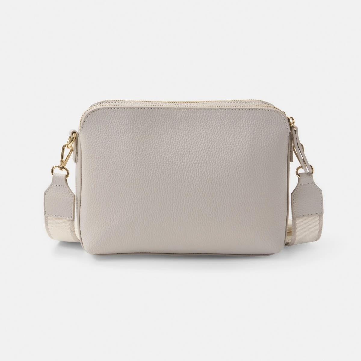 1 Double Pocket Crossbody Bag SMOKEY TAUPE, 1 of 6