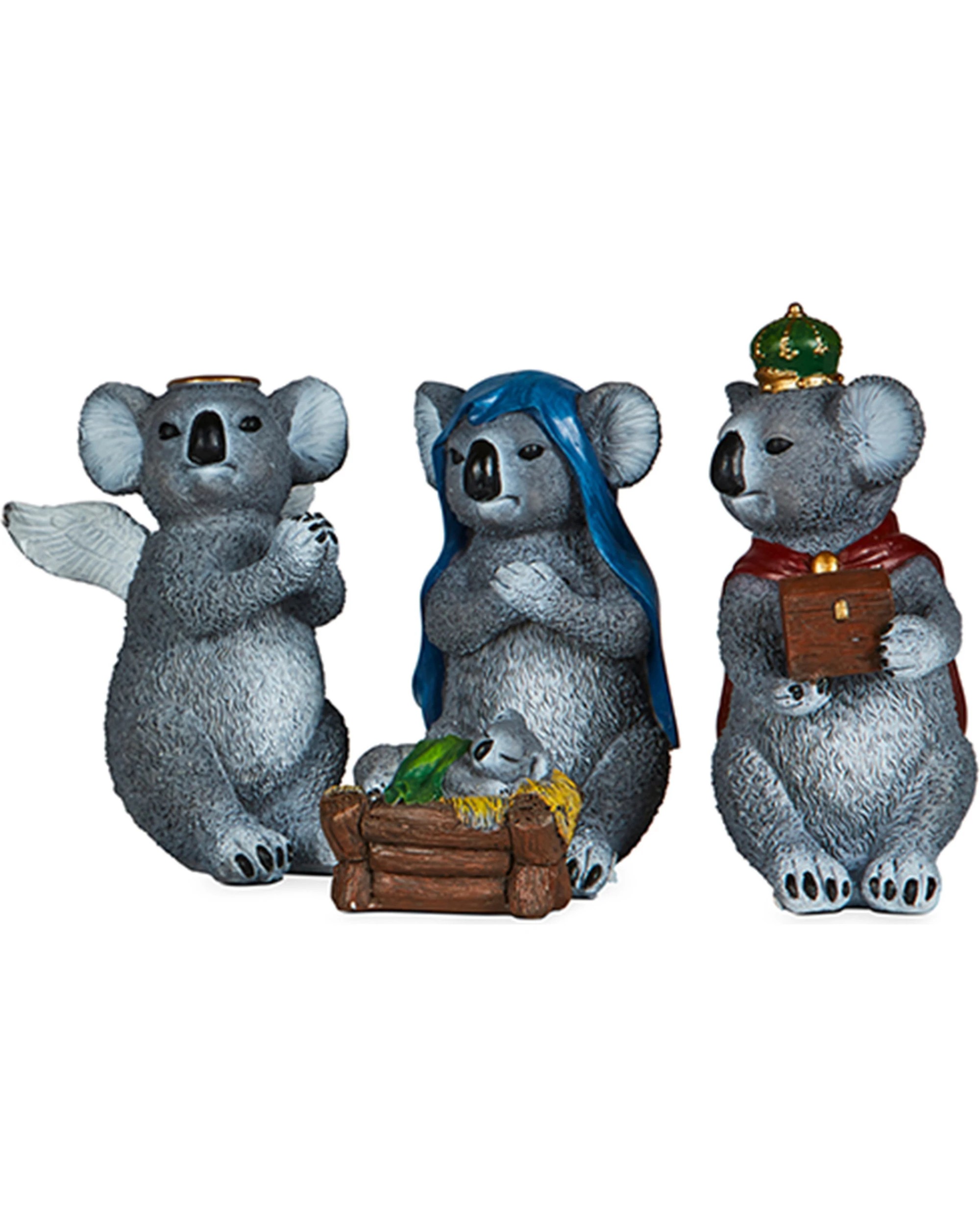 3 Christabelle 7 Piece Koala Christmas Nativity Scene Christmas Tree Decoration Ornaments, 3 of 3