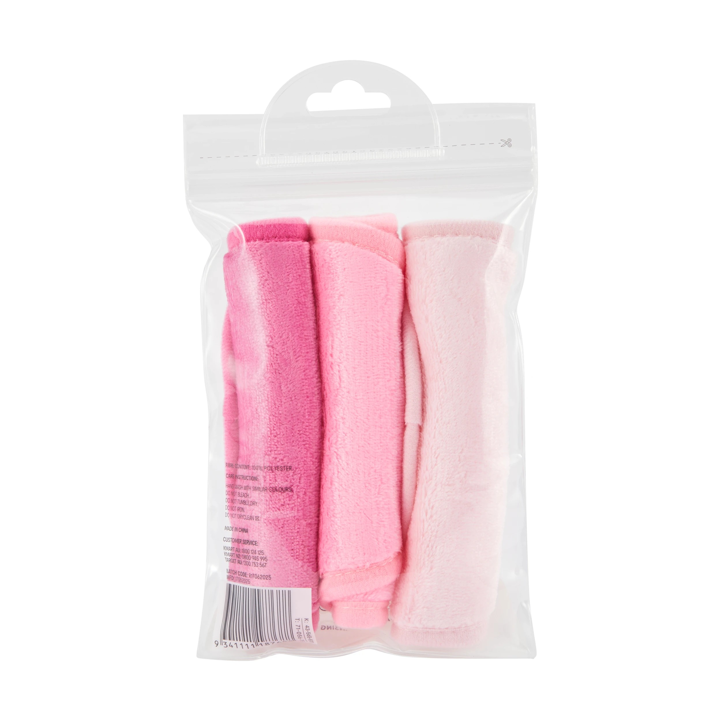 6 OXX Skincare 3 Pack Facial Cleansing Cloths - Bright Pink, Rose Red and Light Pink, 6 of 6