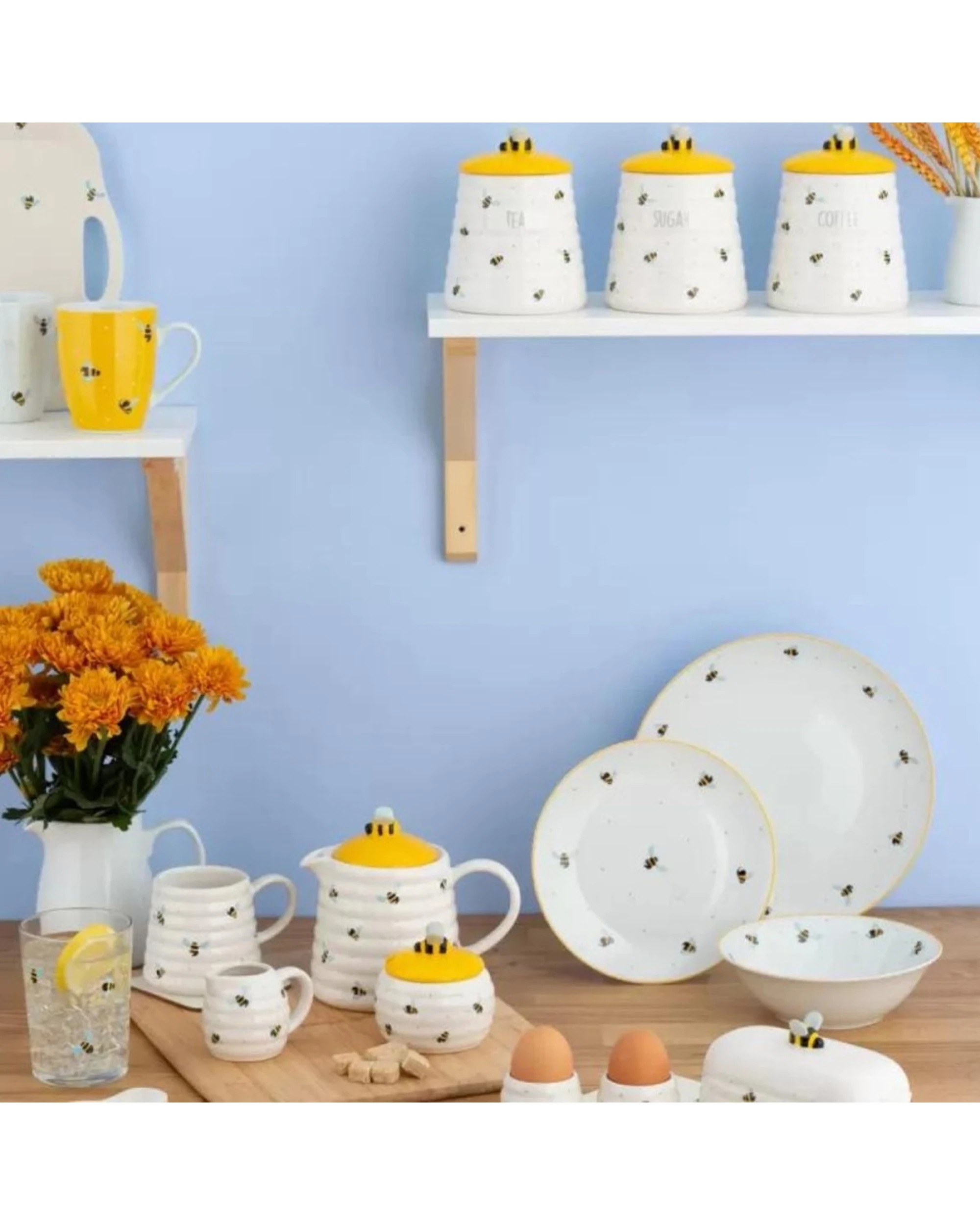 4 Price And Kensington Sweet Bee Coffee Jar Ceramic Storage 700ml - Multi, 4 of 4