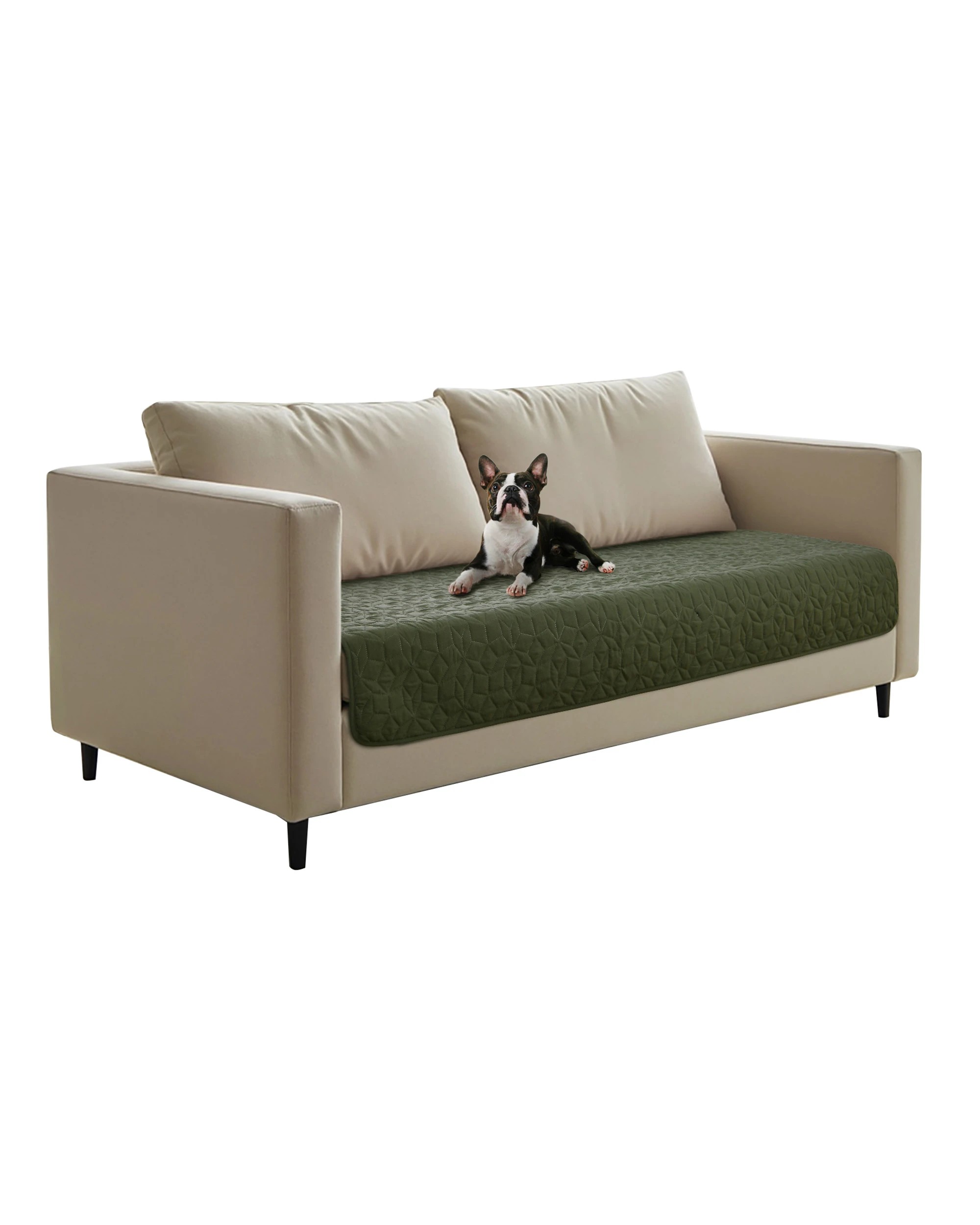 3 Charlie's Sofur Waterproof Dog 2-Seater Couch Cover Protector 76x178cm - Olive, 3 of 10