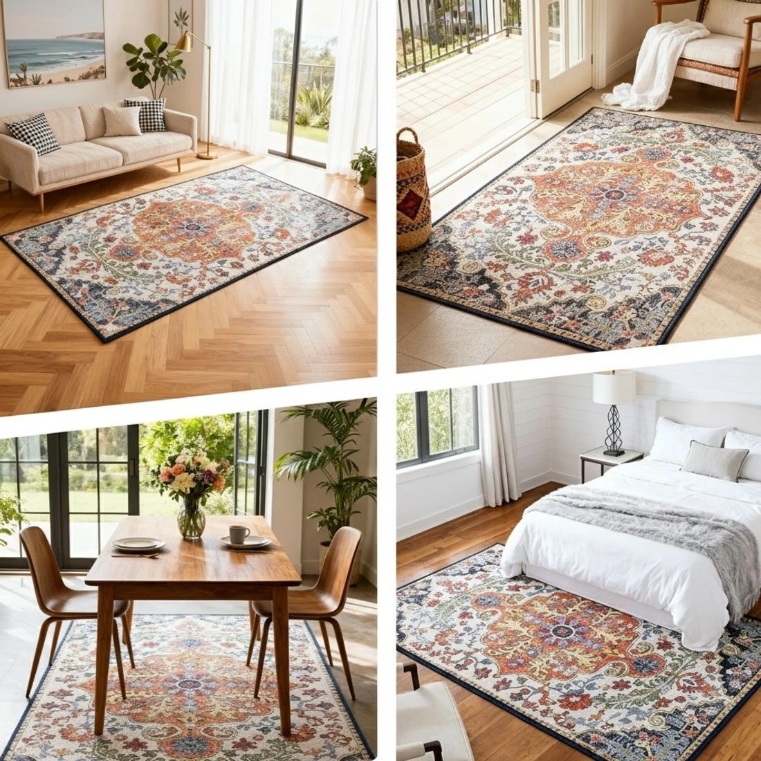 9 Artiss Floor Rug 120X170cm Large Washable Geometric Area Rug Modern Carpet Mat - Multi, 9 of 9