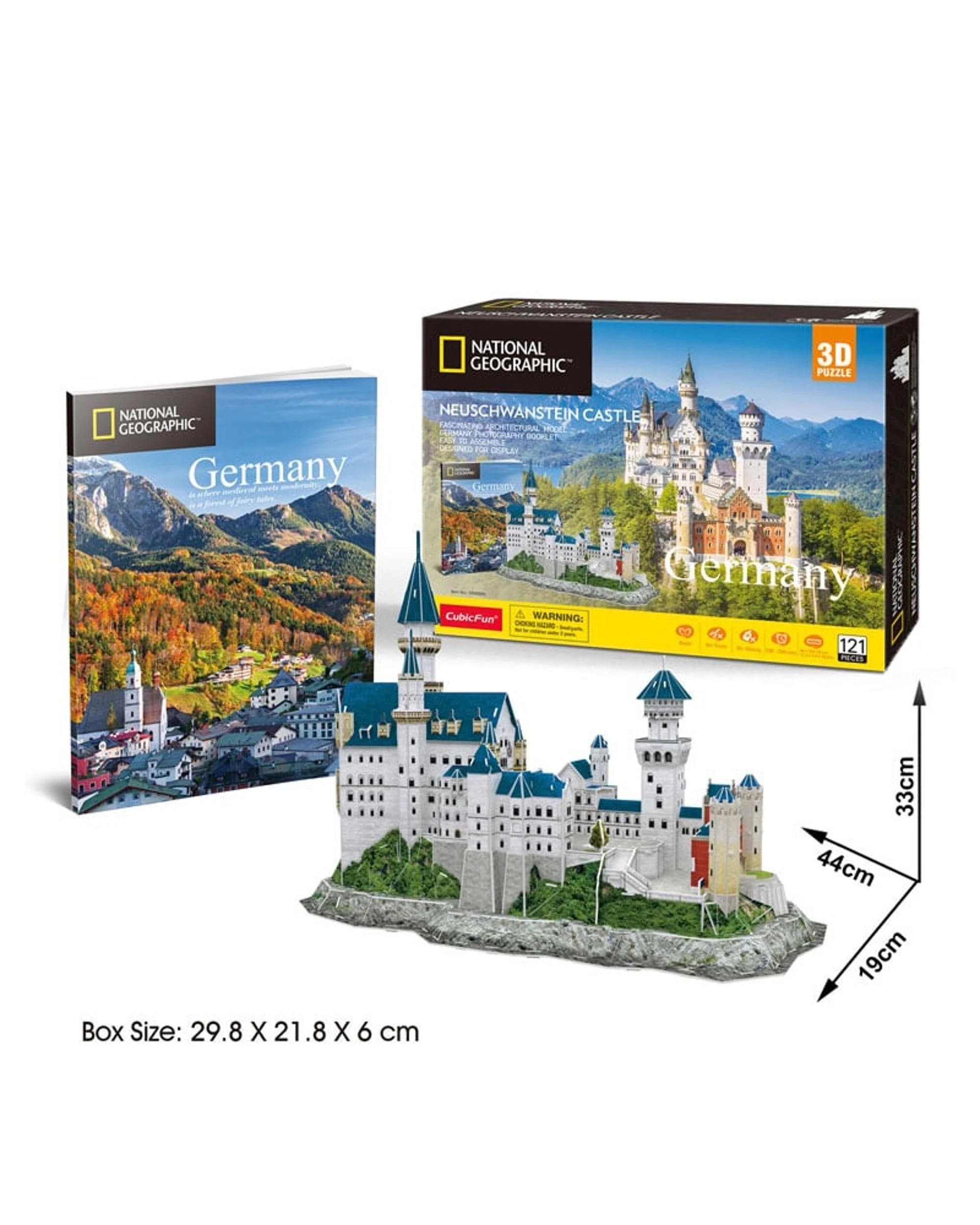 2 National Geographic Neuschwanstein Castle 128 Piece 3D Puzzle, 2 of 3