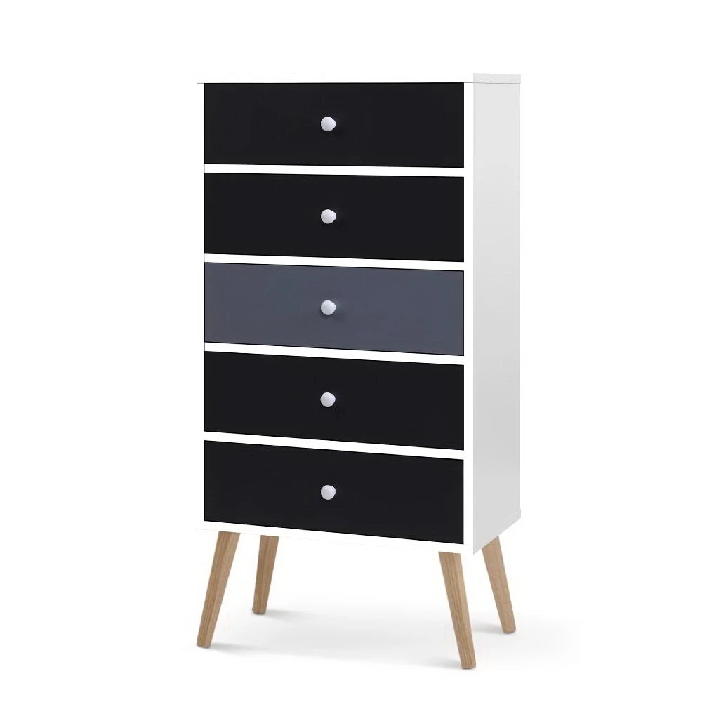 1 Artiss 5 Chest of Drawers Tallboy - Multi, 1 of 5