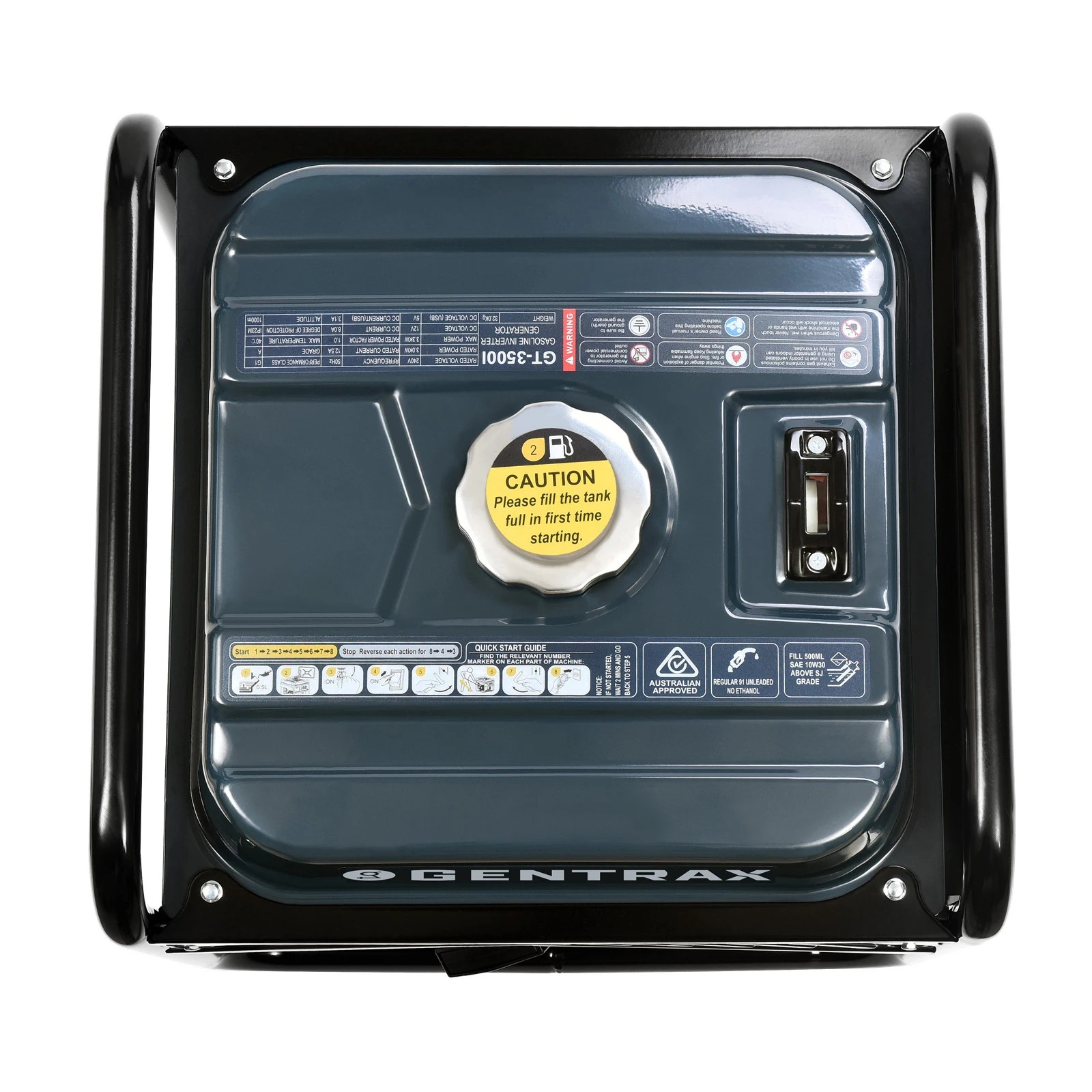 8 GENTRAX G3500 3.5kW Max 3.0kW Rated Open Frame Inverter Generator, 12L Tank, Home & Worksite Backup, 8 of 10