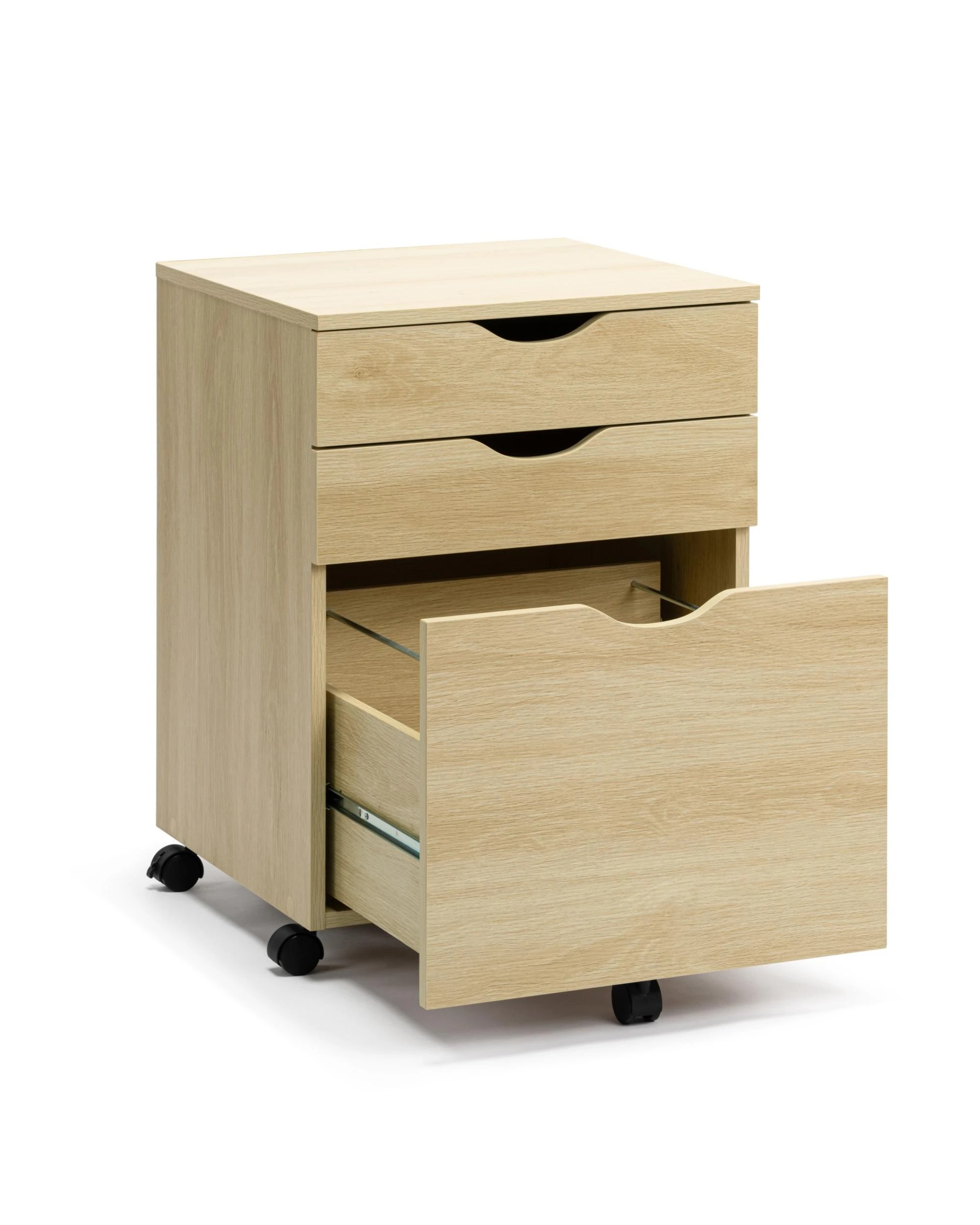 Kodu Filing Cabinet Storage 3 Drawers Home Office Mobile Pedestal ...