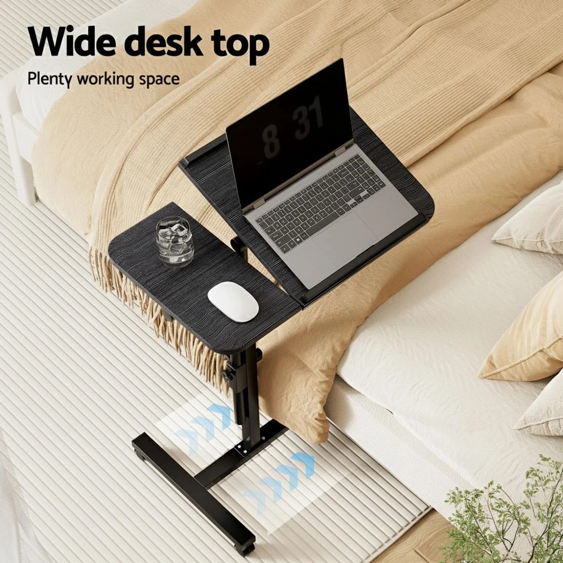 3 Artiss Laptop Desk Table Fan Cooling  60CM - Black, 3 of 7