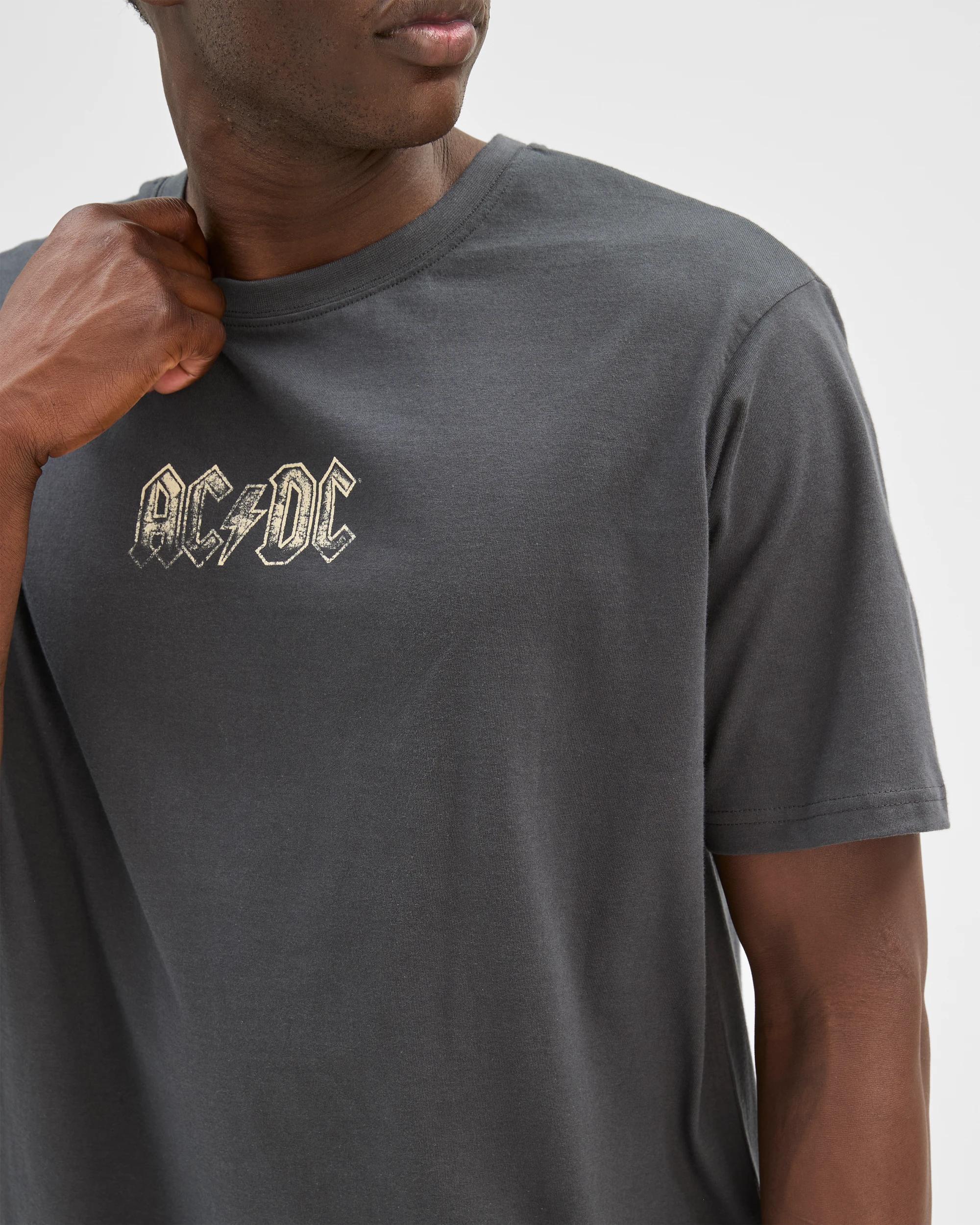 3 AC/DC Australian Cotton Short Sleeve T-Shirt WASHED BLACK, 3 of 7