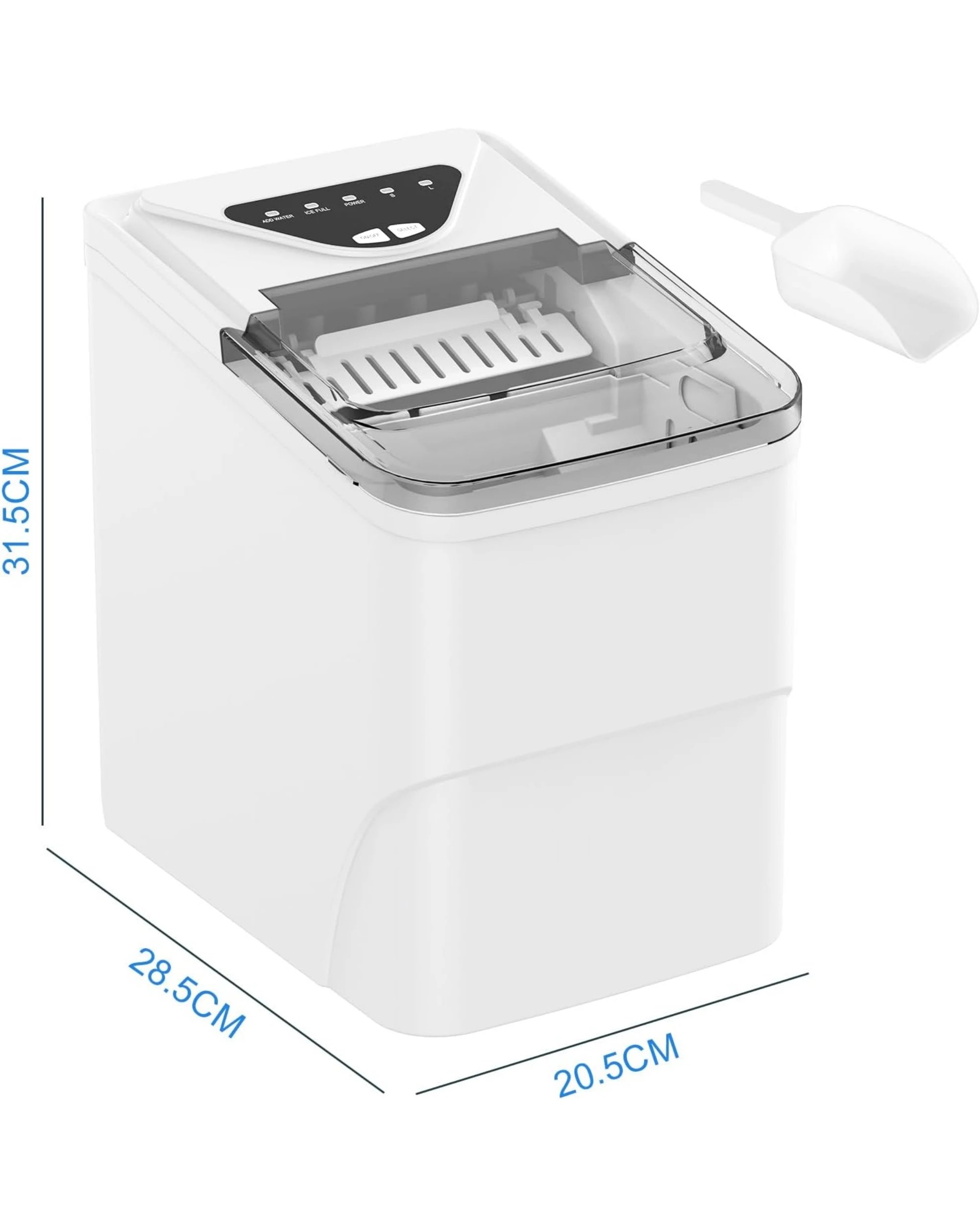 8 Advwin 12kg Ice Maker Self-Cleaning Ice Machine White, 8 of 8