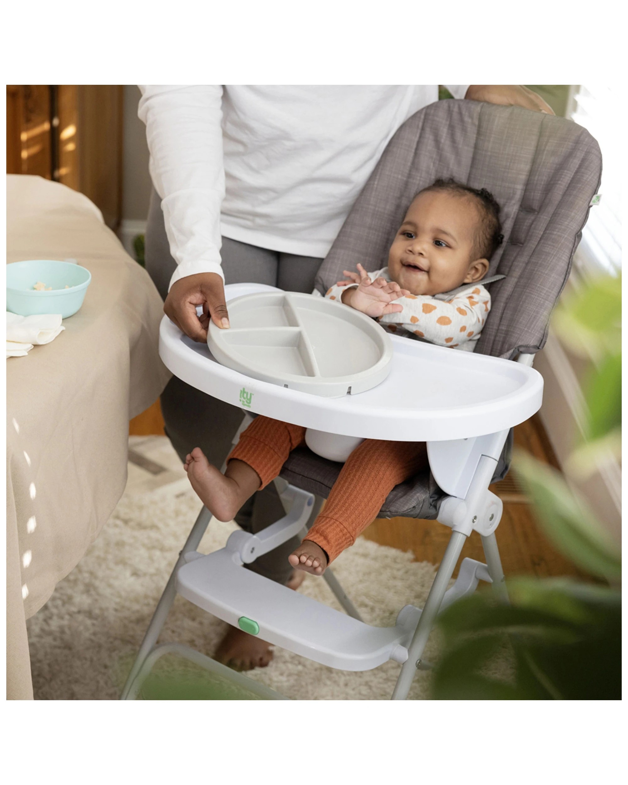 3 Ingenuity Sun Valley Compact Folding Baby High Chair 6 Months To 3 Years - Grey, 3 of 6