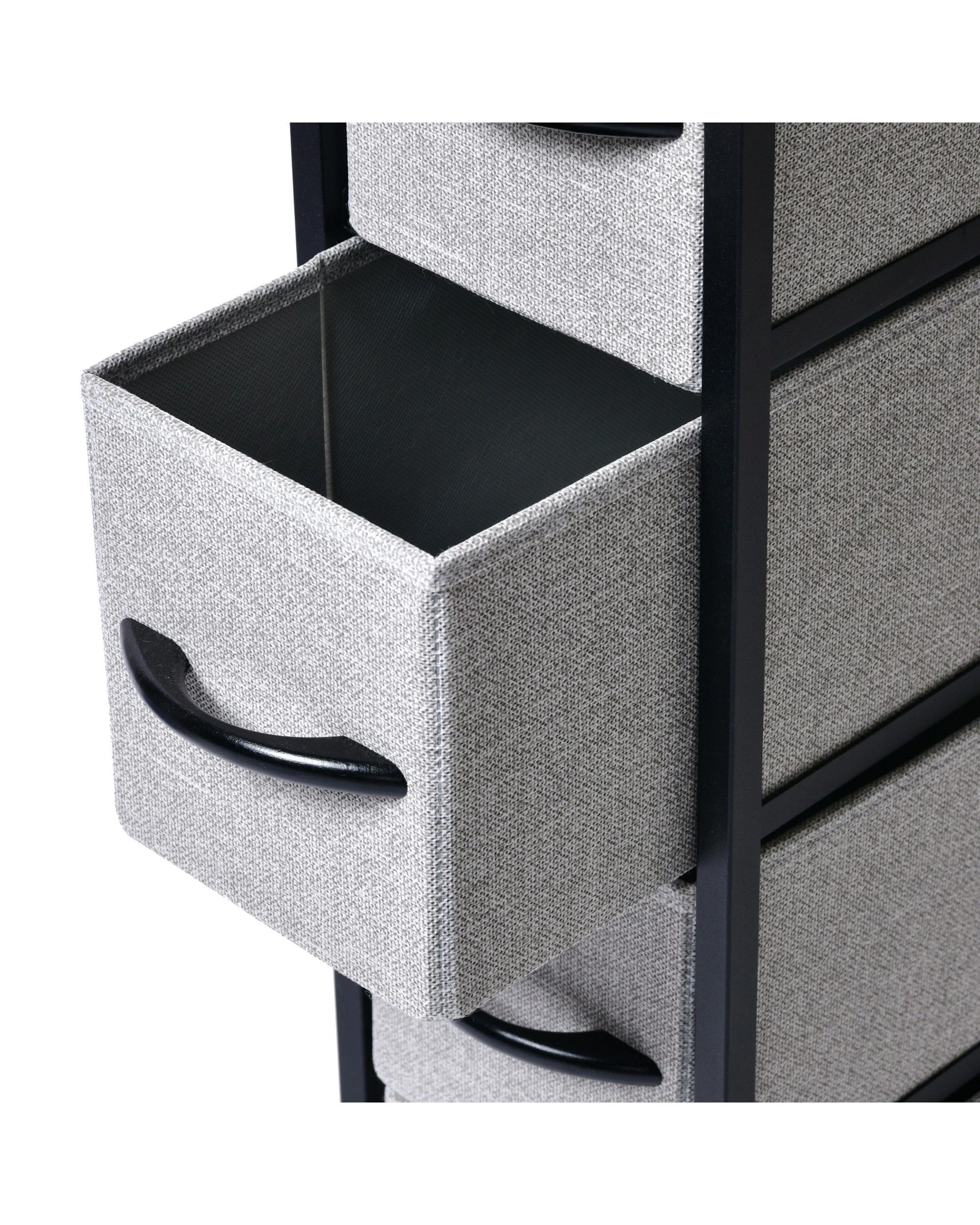 5 Sherwood Luna 4 Drawer Fabric Tallboy - Grey, 5 of 9