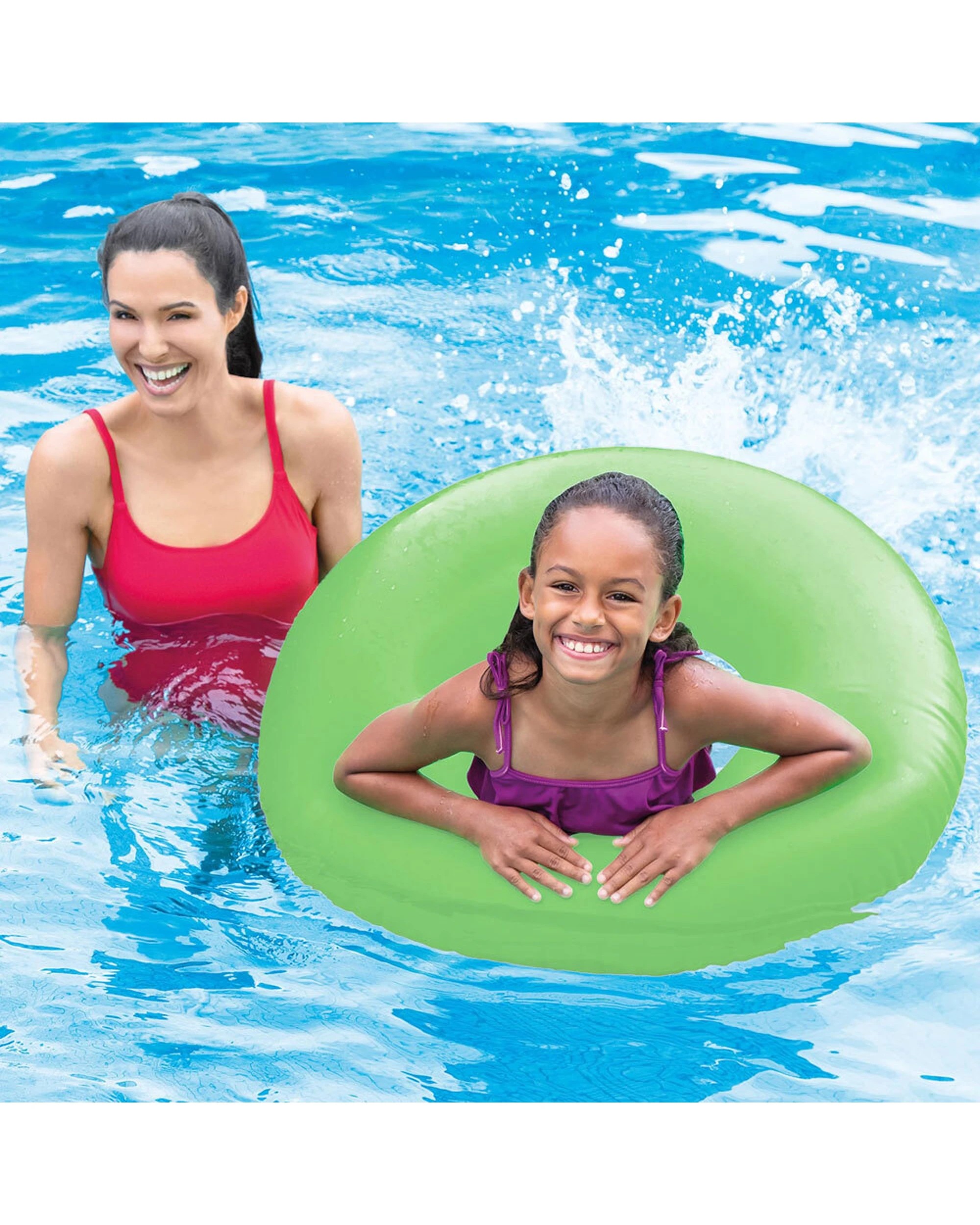 9 Intex Neon Frost Inflatable Tubes Swim Rings - Assorted, 9 of 9
