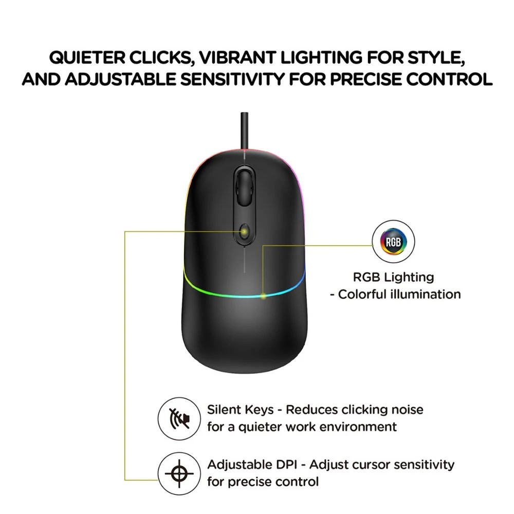 7 Qudo Wired RGB Mouse, 7 of 8