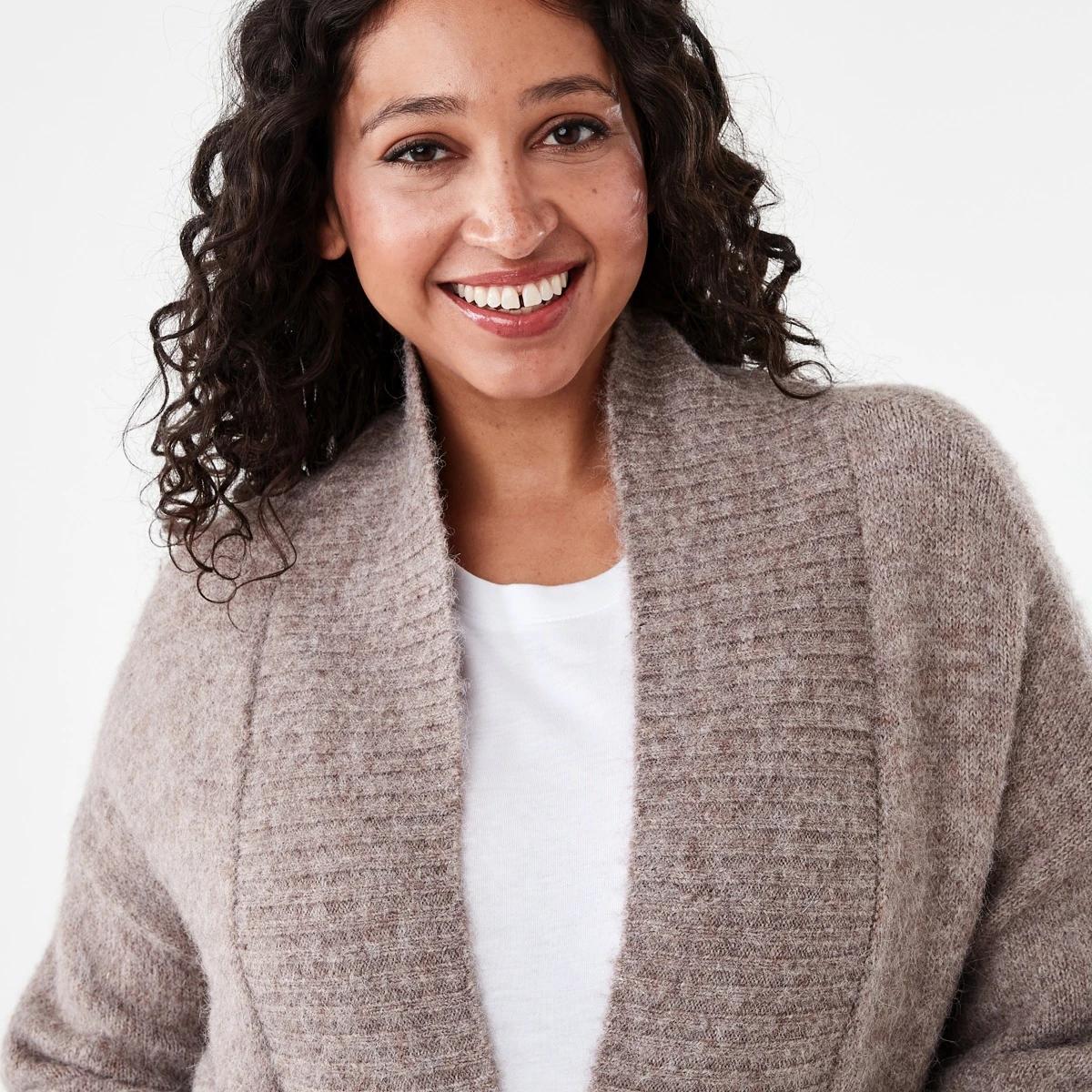 4 Longline Fluffy Cardigan Satelite M, 4 of 7