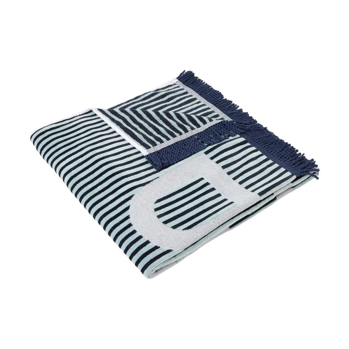 3 Large Cotton Beach Towel - Blue, 3 of 6