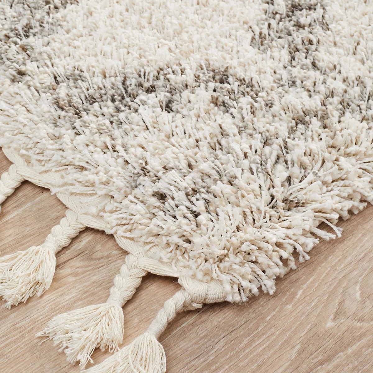 2 Common Ground Rugs Amber 33 400x80cm - Large Shag Rug - Beige, 2 of 7